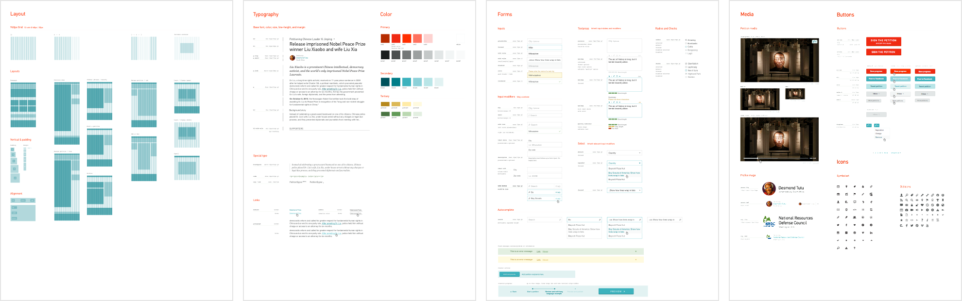 Change.org - live style guide