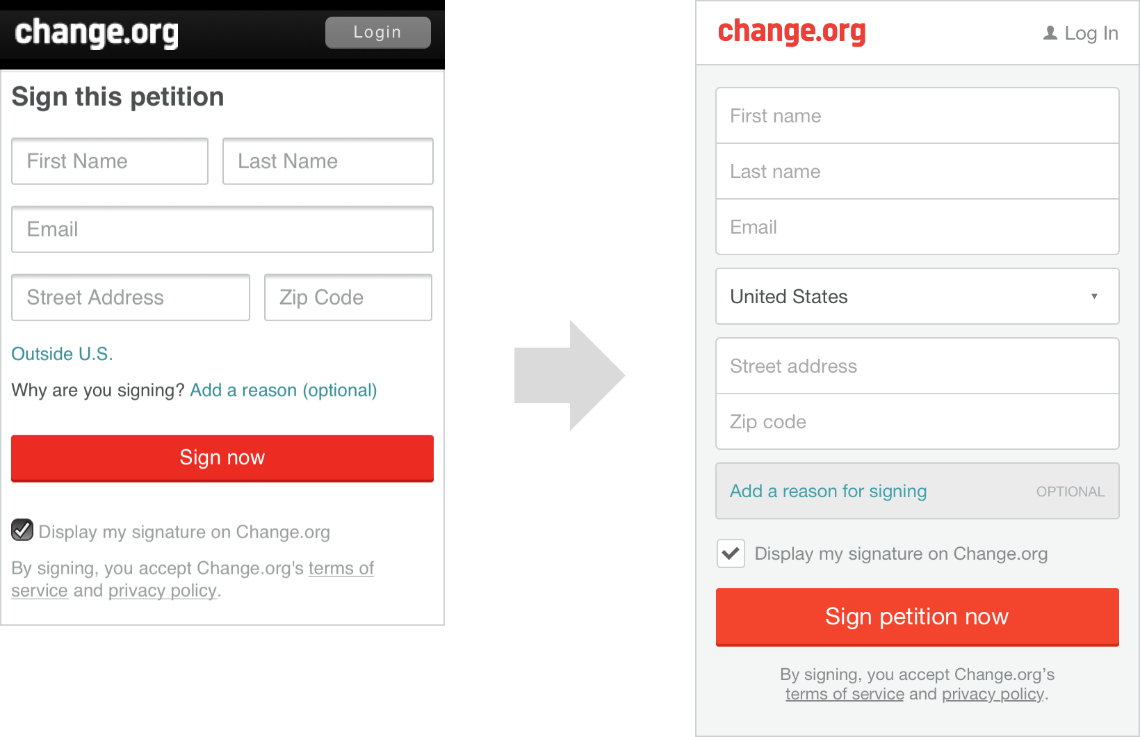 Signature Page, before and after