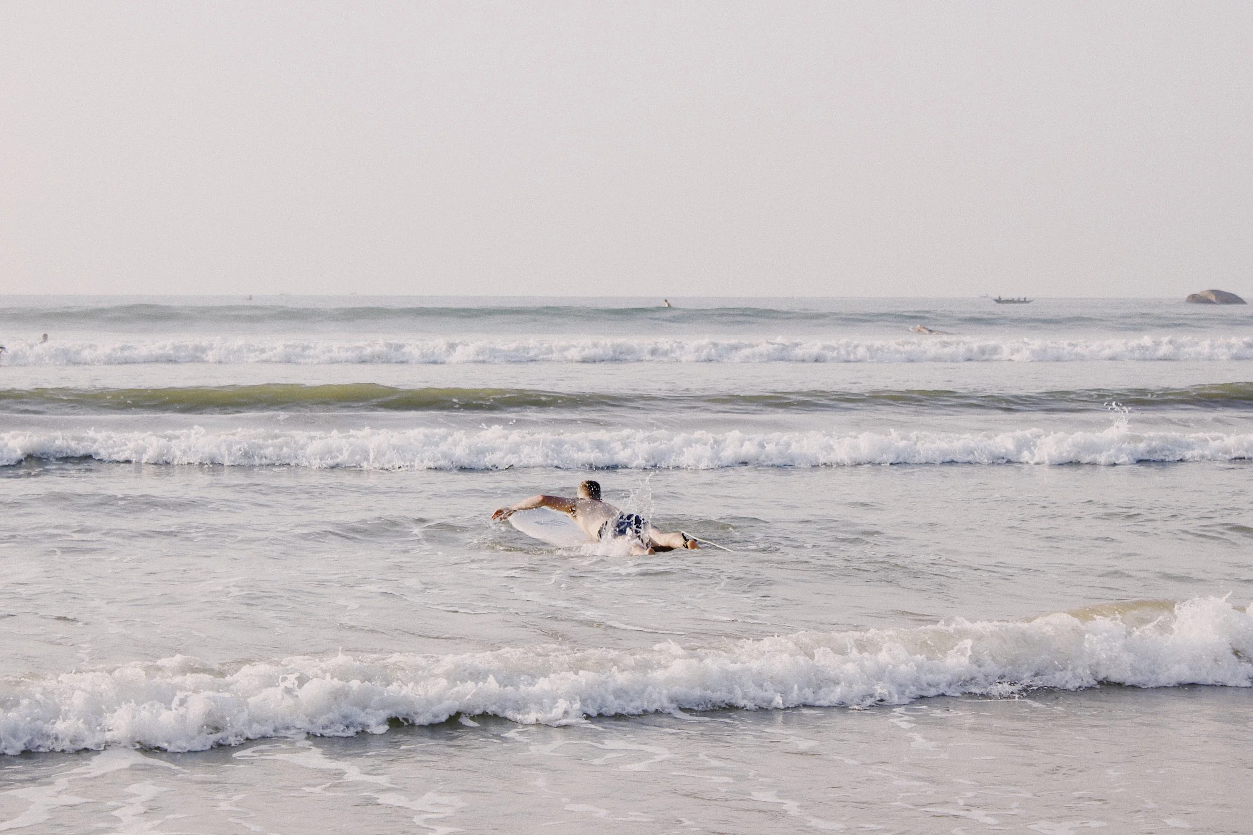Early morning surf in Weligama.