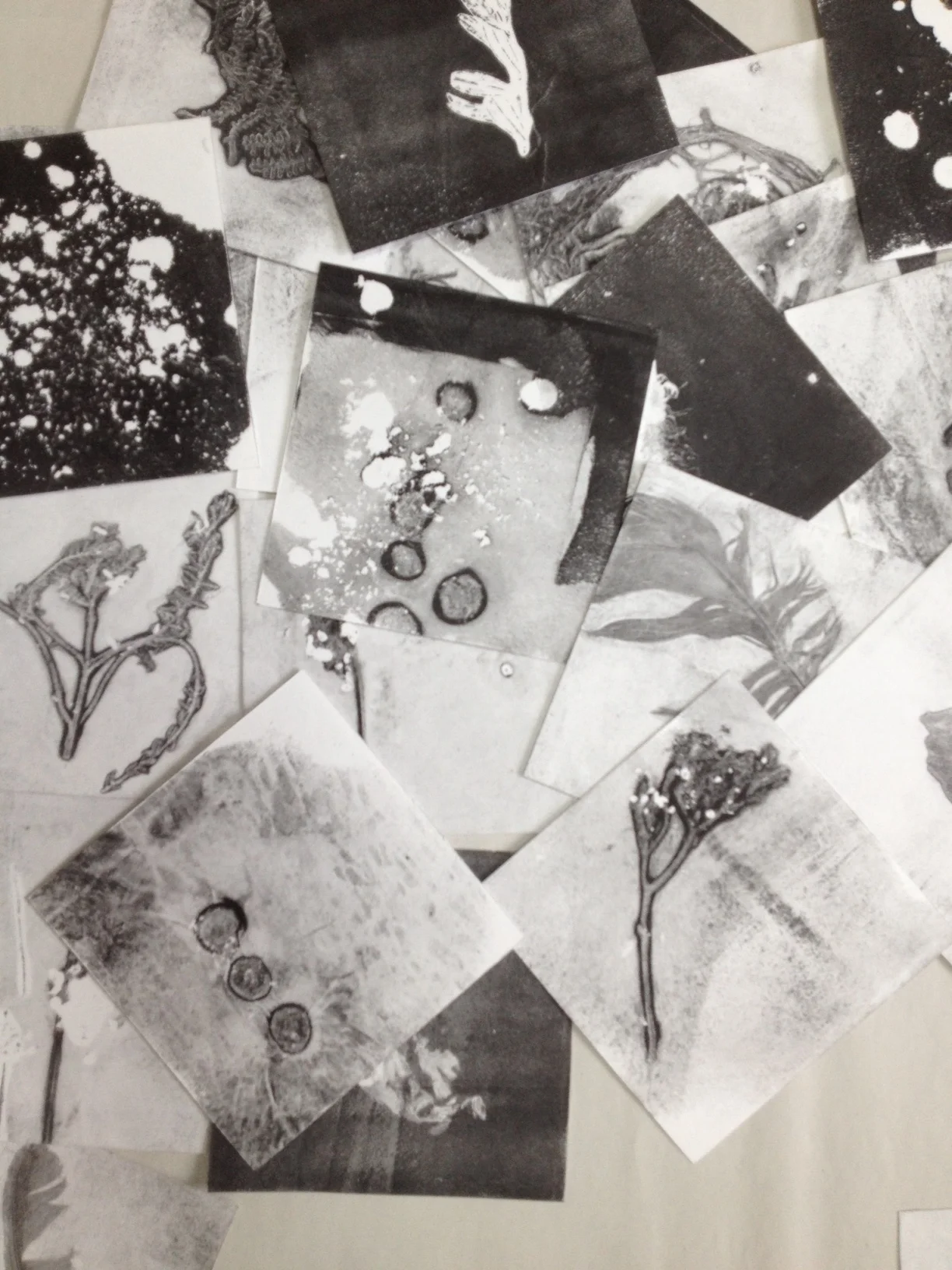 Found materials from the paths, printed on site.