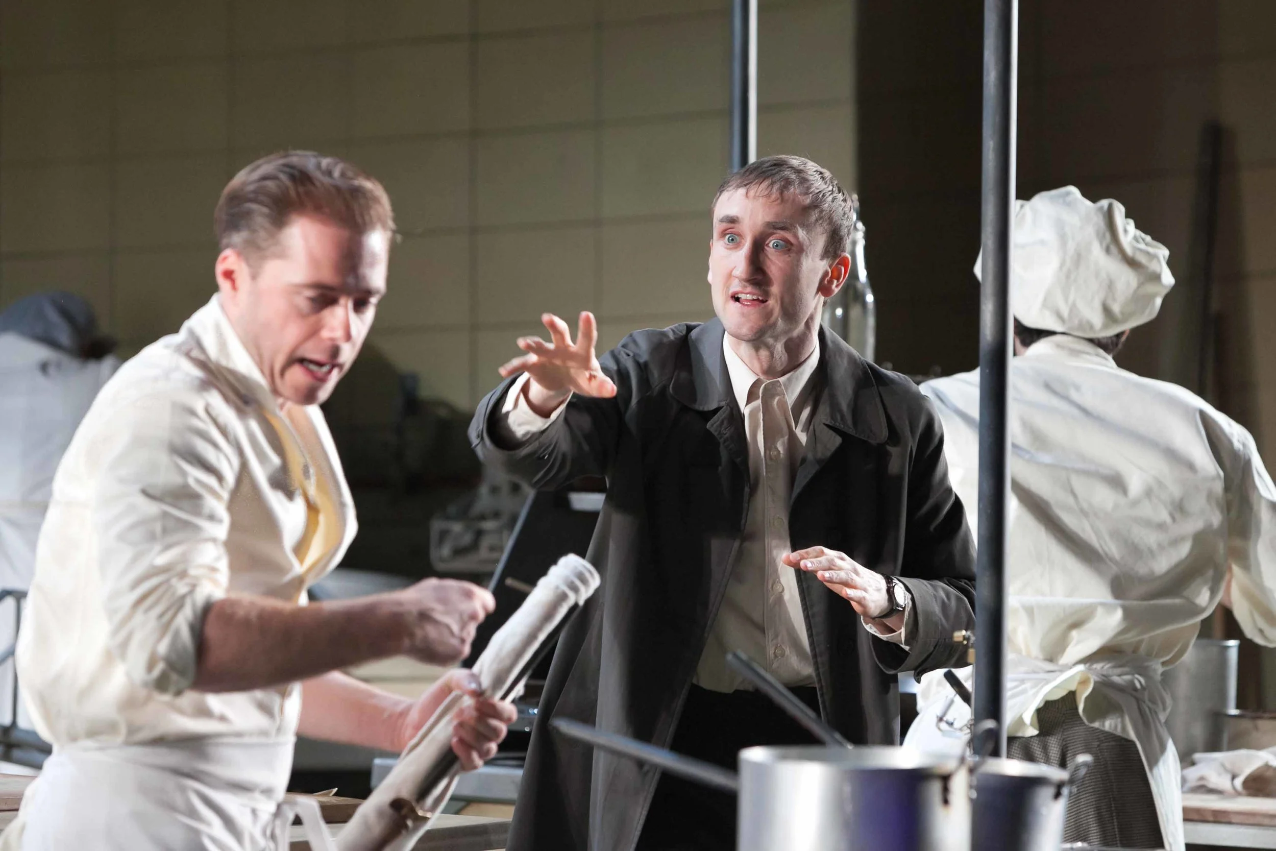 Rory Keenan and Tom Brooke in The Kitchen