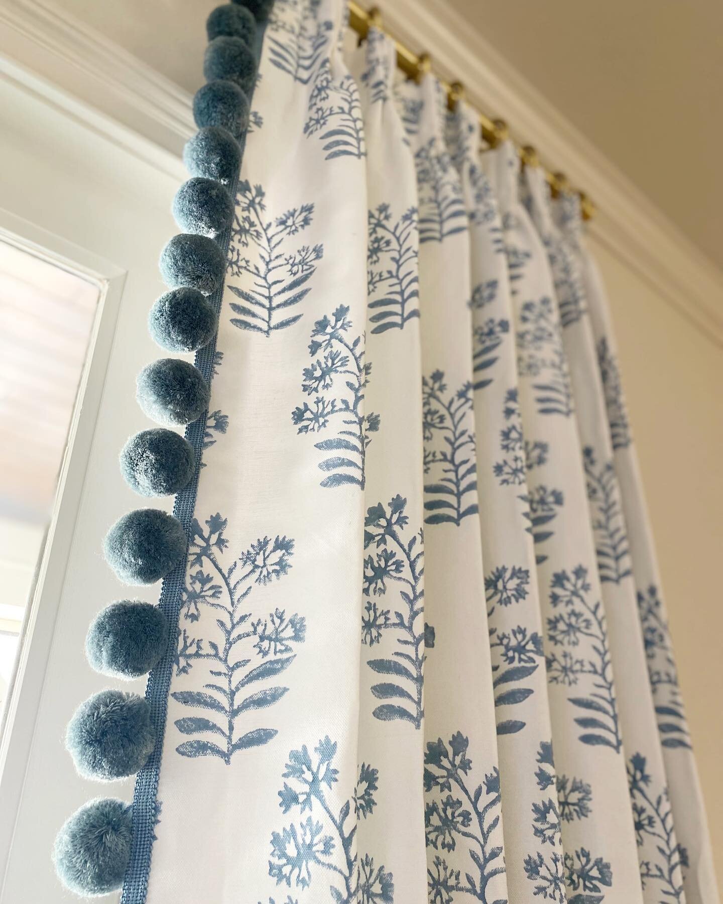 Draperies, Draperies, Draperies. Custom window treatments all over our winter park remodel and we aren&rsquo;t mad about it! 💚💙
