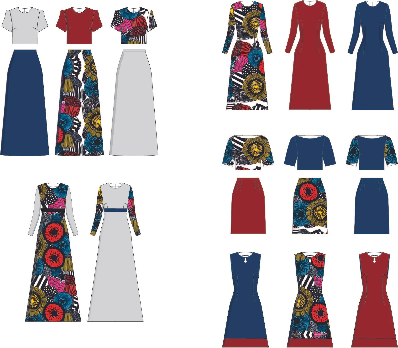 Mekkomod WI16 line drawings created in Illustrator.