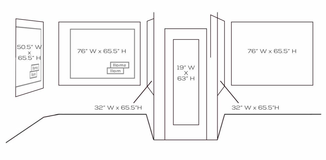 Small Mall’s Window Display Layout and Dimensions