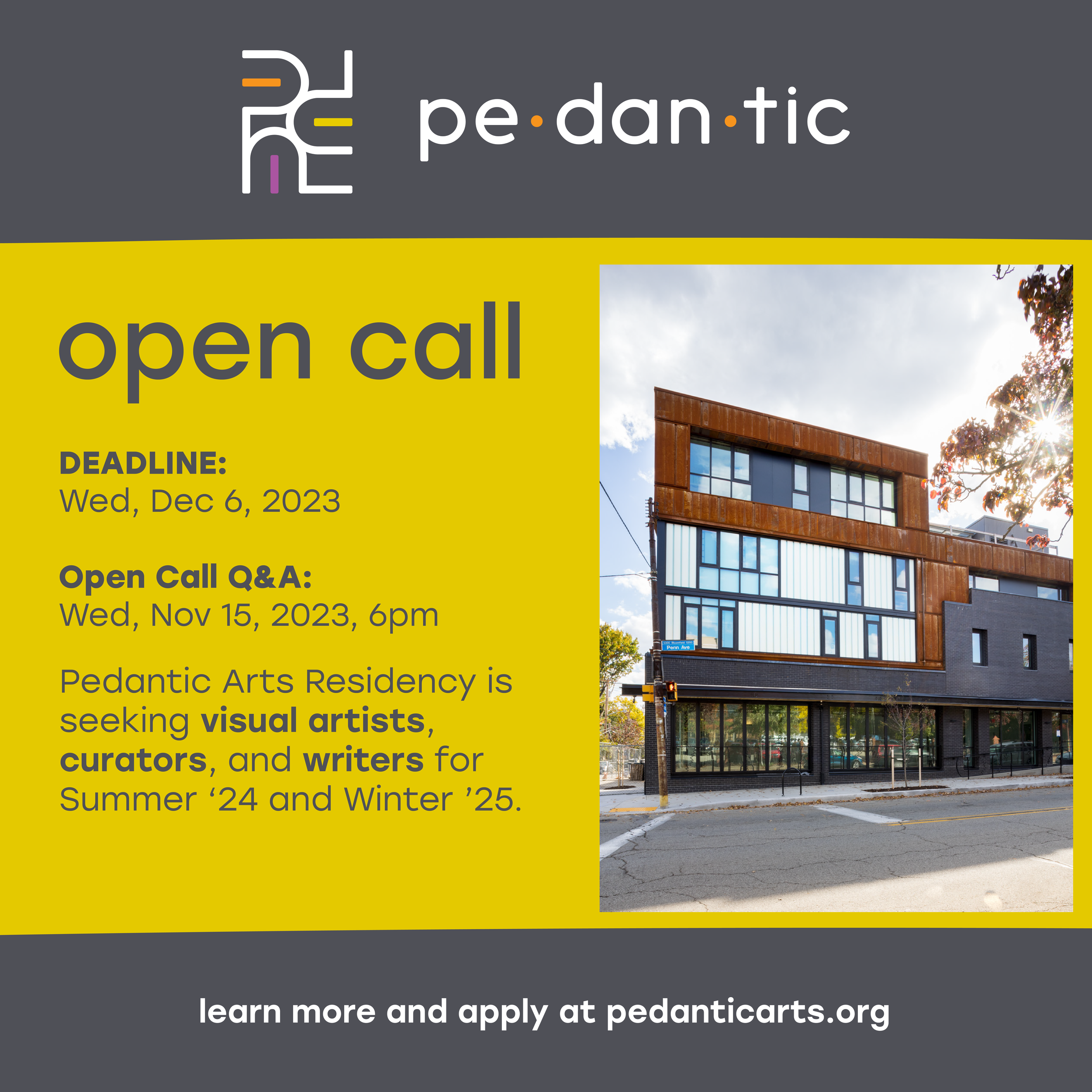 Pedantic Arts Residency Open Call