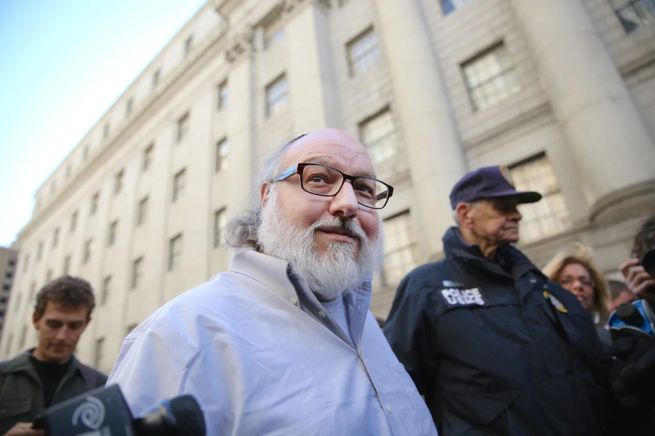  Jonathan Pollard, American convicted of being an Israeli spy, is seen leaving the U.S. District Court House in Manhattan borough of New York. 
