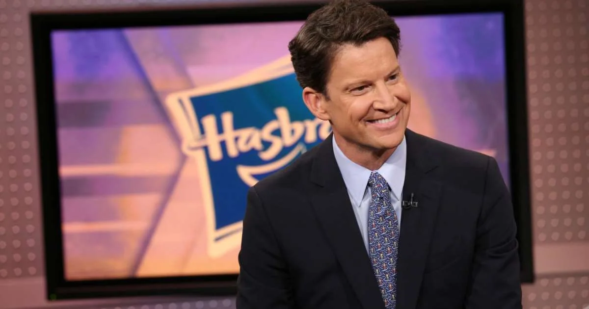  Brian Goldner, CEO of Hasbro&nbsp;on set of Mad Money with Jim Cramer.  