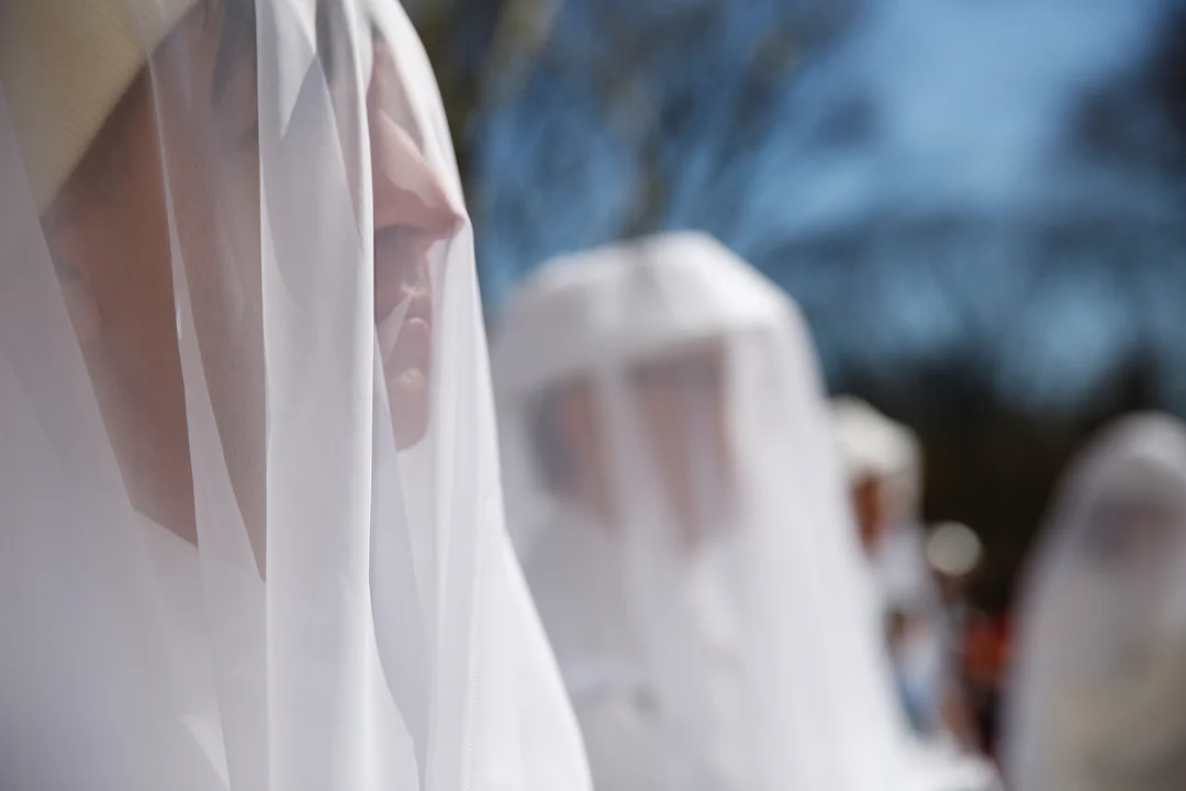 Dress in white activists remember the fallen victims subjected to gun violence during the March for Our Lives in the borough of Manhattan, New York. 