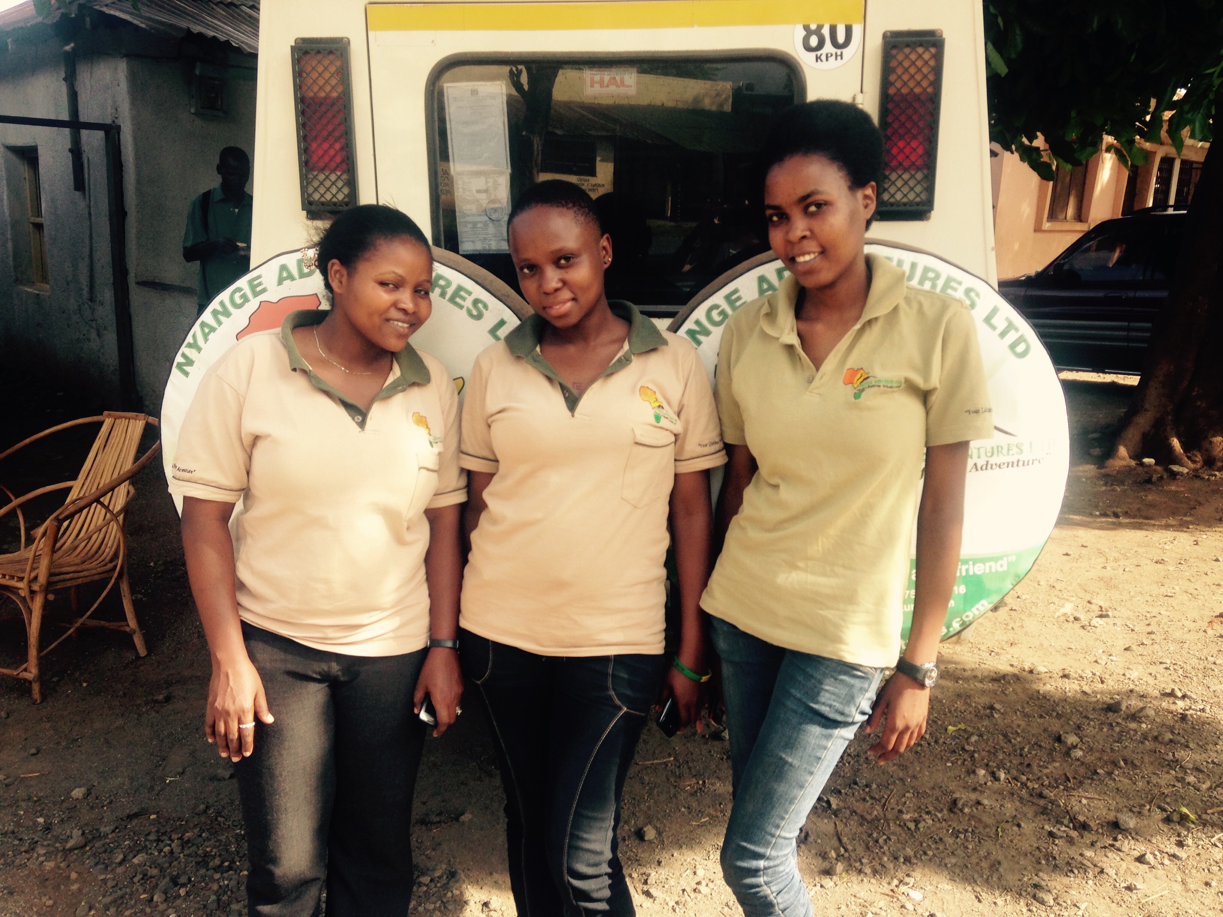 Jessica and her female mentors at Nyange Adventures