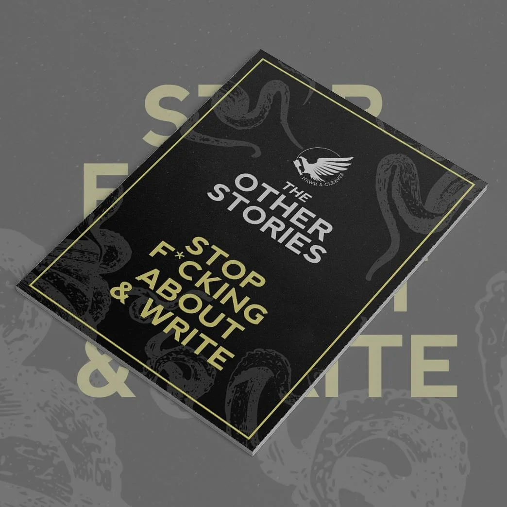Some merch we're producing over at H&C. Some inspiring merch for writers. This here is a mockup of a notebook. Would you like one?