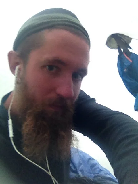 Waiting out an thunderstorm, with hail. Also being a Jewish rapper....