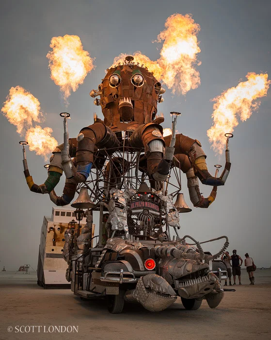 Octopus themed art car.