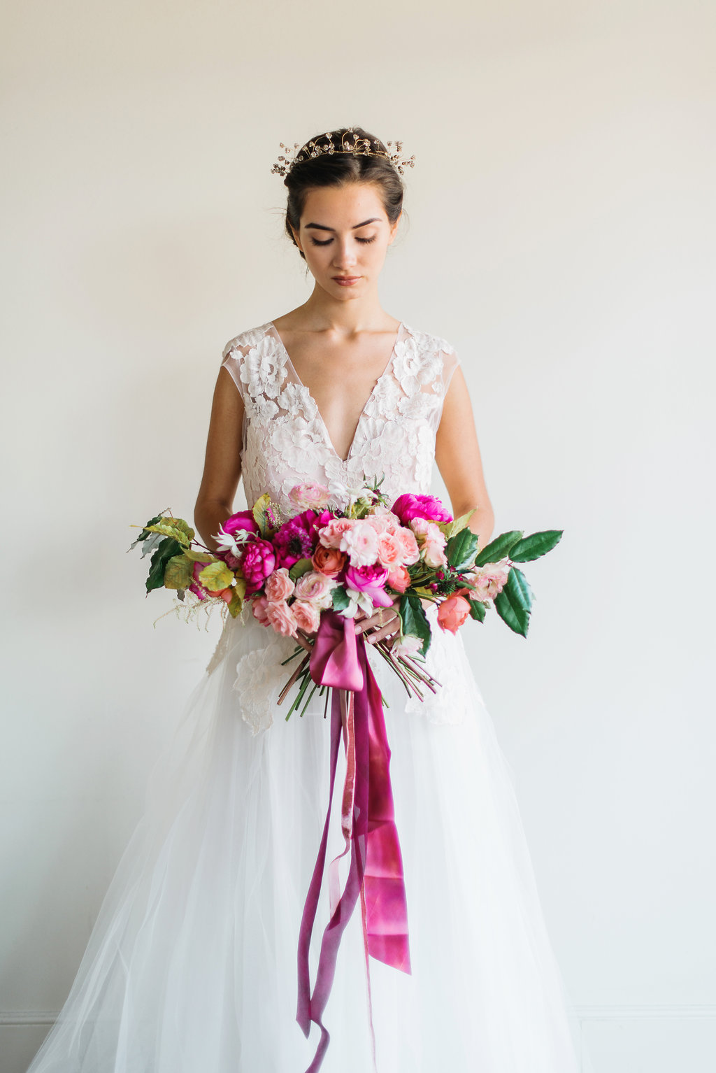 Photography: Rustic White Photography | Venue: Summerour Studio | Florals: Forage & Fleur | Hair and Makeup: Claudia Mejerle | Wedding Dress: Petra by Chaviano Couture | Hair Pieces: Carlee Sizemore | Model: Hania with Ursula Wiedmann Models