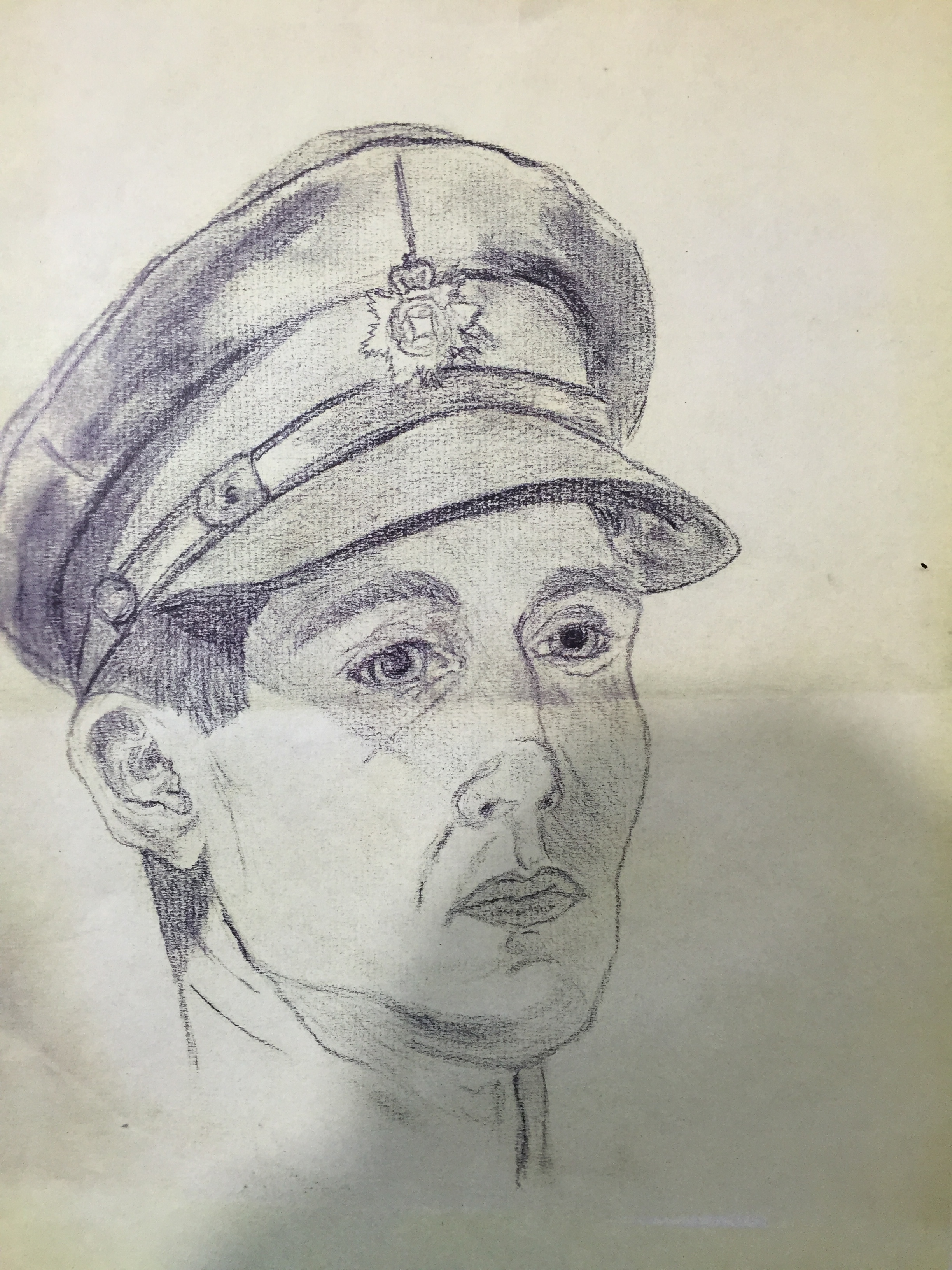 original sketch from another artist to compare final portrait