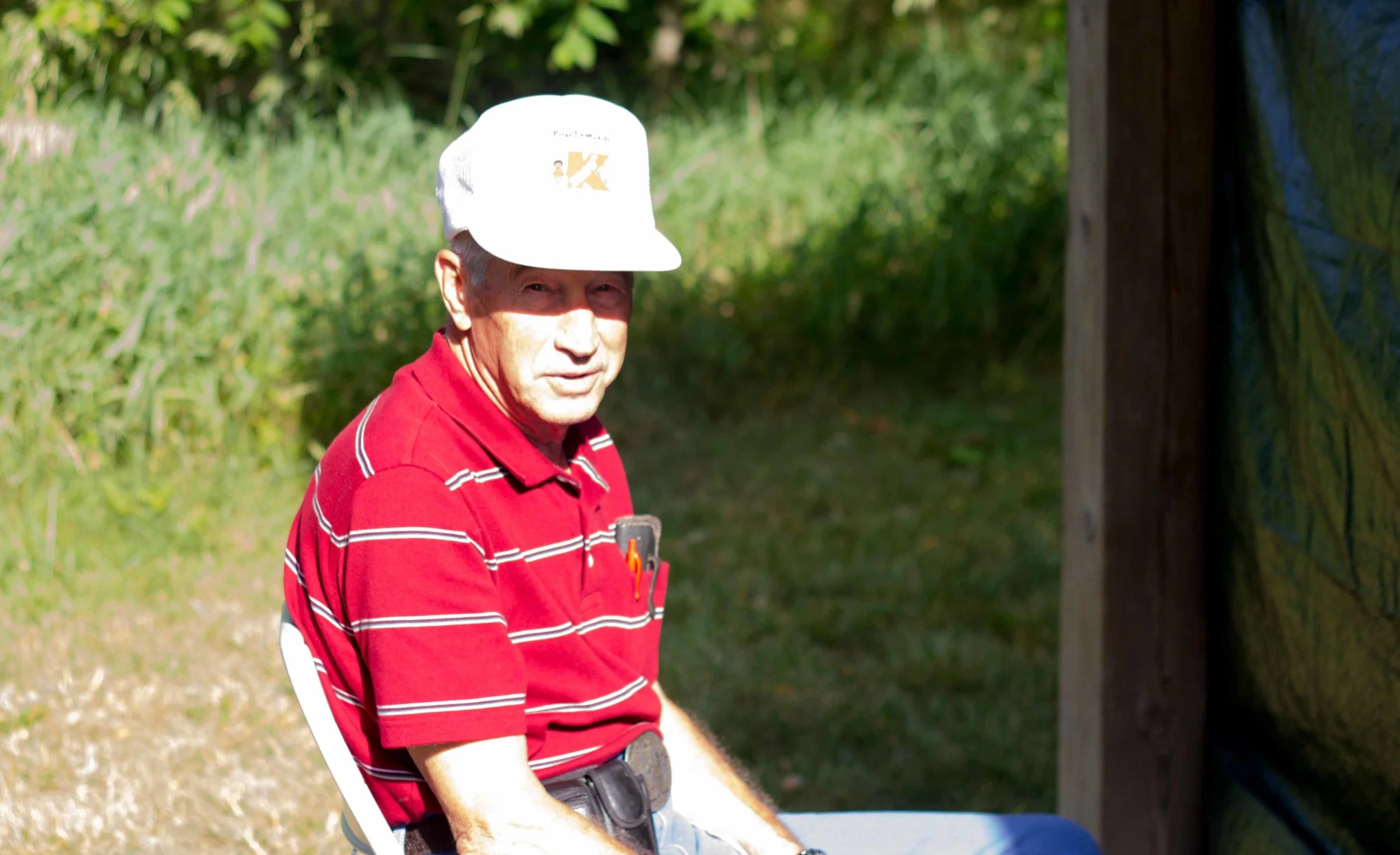 Bert Gillman (Elder) manning a station during a VBS event.