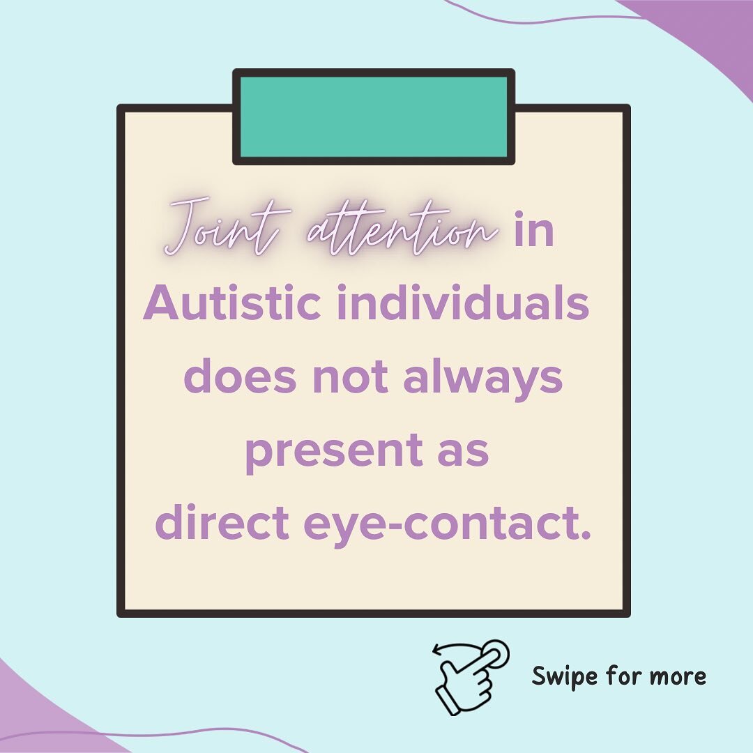 We hear the term &ldquo;joint attention&rdquo; used a lot particularly when therapy goals are being developed for autistic clients. It&rsquo;s important to remember that joint attention can look different for autistic individuals and that shared inte