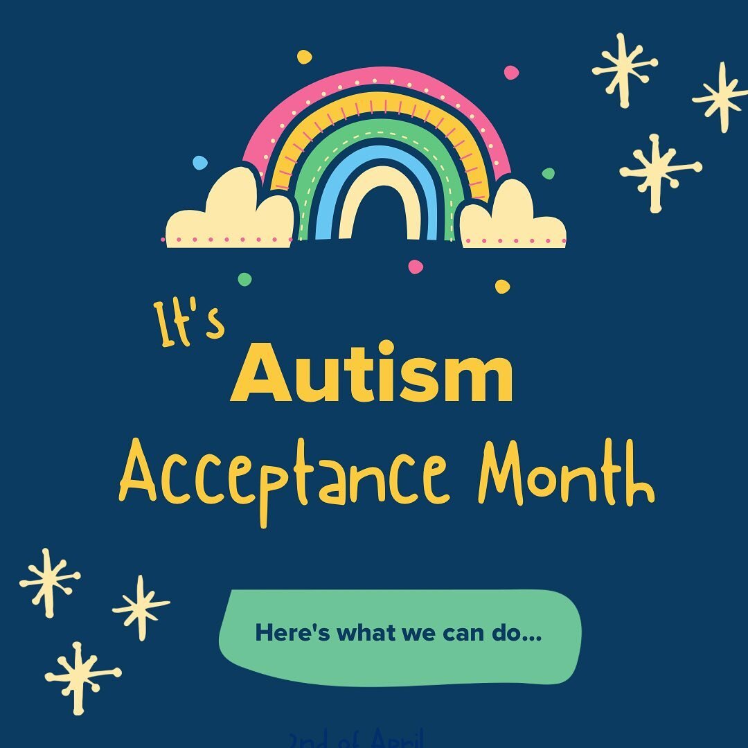 It&rsquo;s Autism Acceptance Month. 🌈While we are becoming more aware of Autism, let&rsquo;s become more accepting of it as well. 

We can help by promoting acceptance and contribute to creating a more inclusive environment for neurodivergent indivi