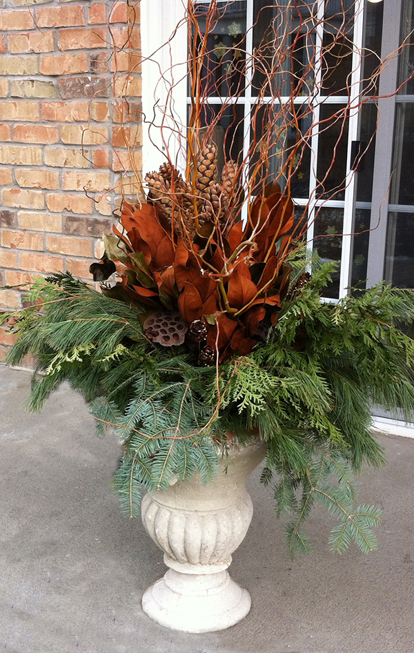 The urn we made for Mum's patio.