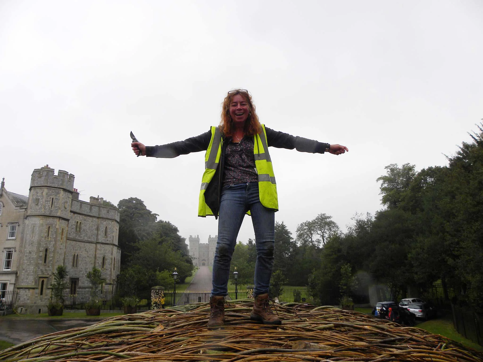 Mel on top of one of the arches.