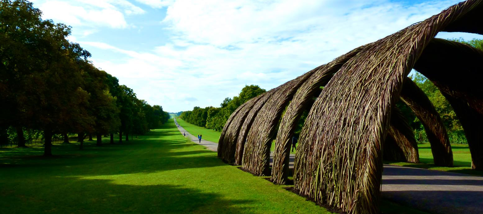 The Coronation Arches installed outside Windsor Castle.
