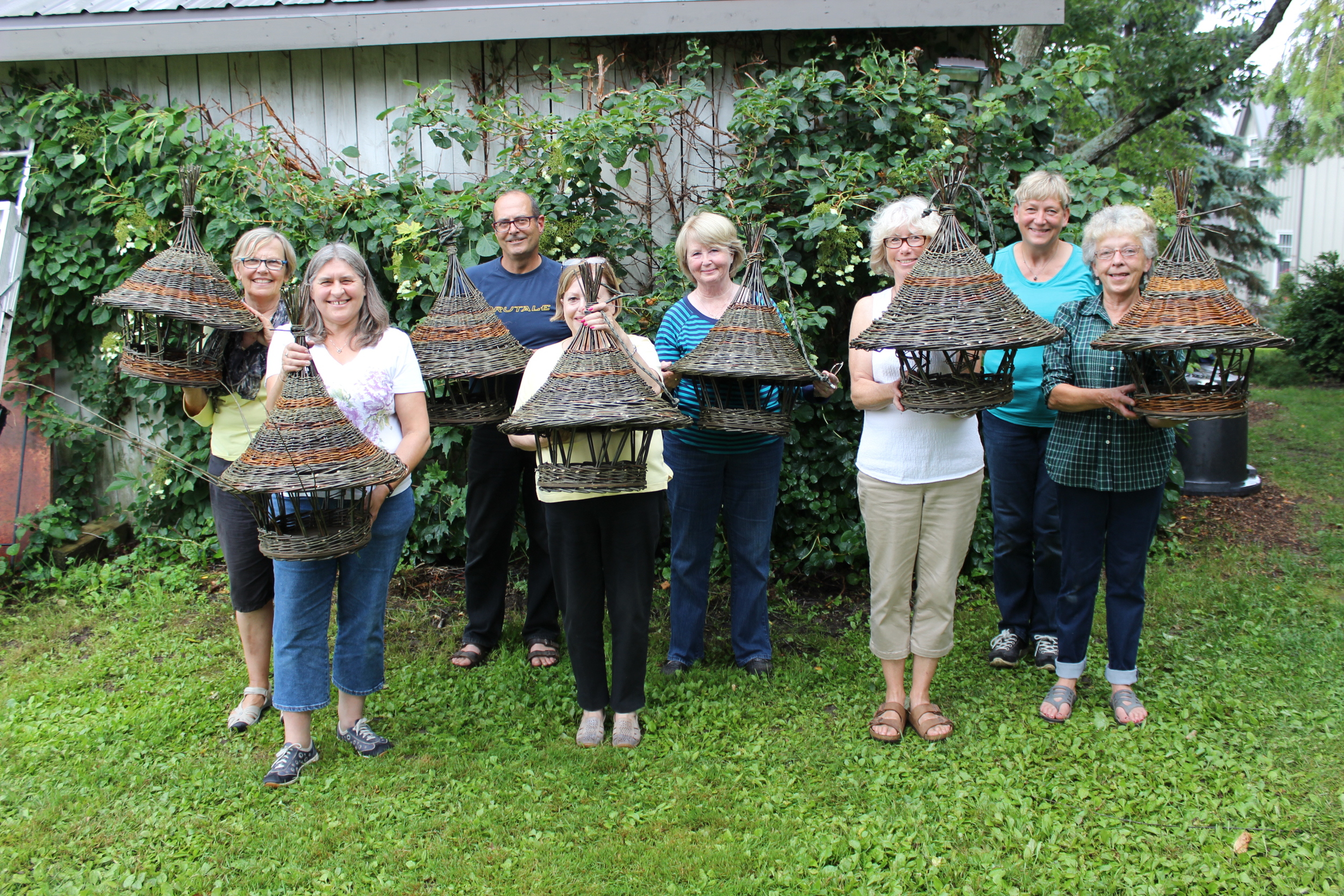 After two days, the first group of happy bird feeder students.