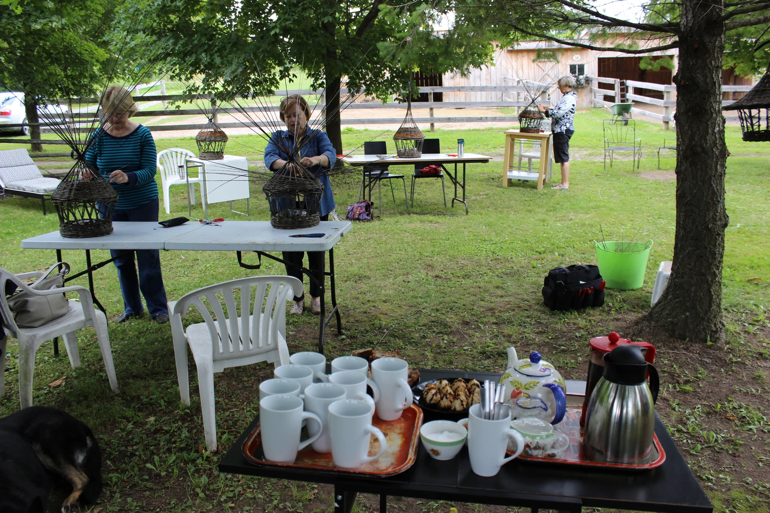 Time for a break...coffee, tea and goodies including our good friend's famous banana bread.