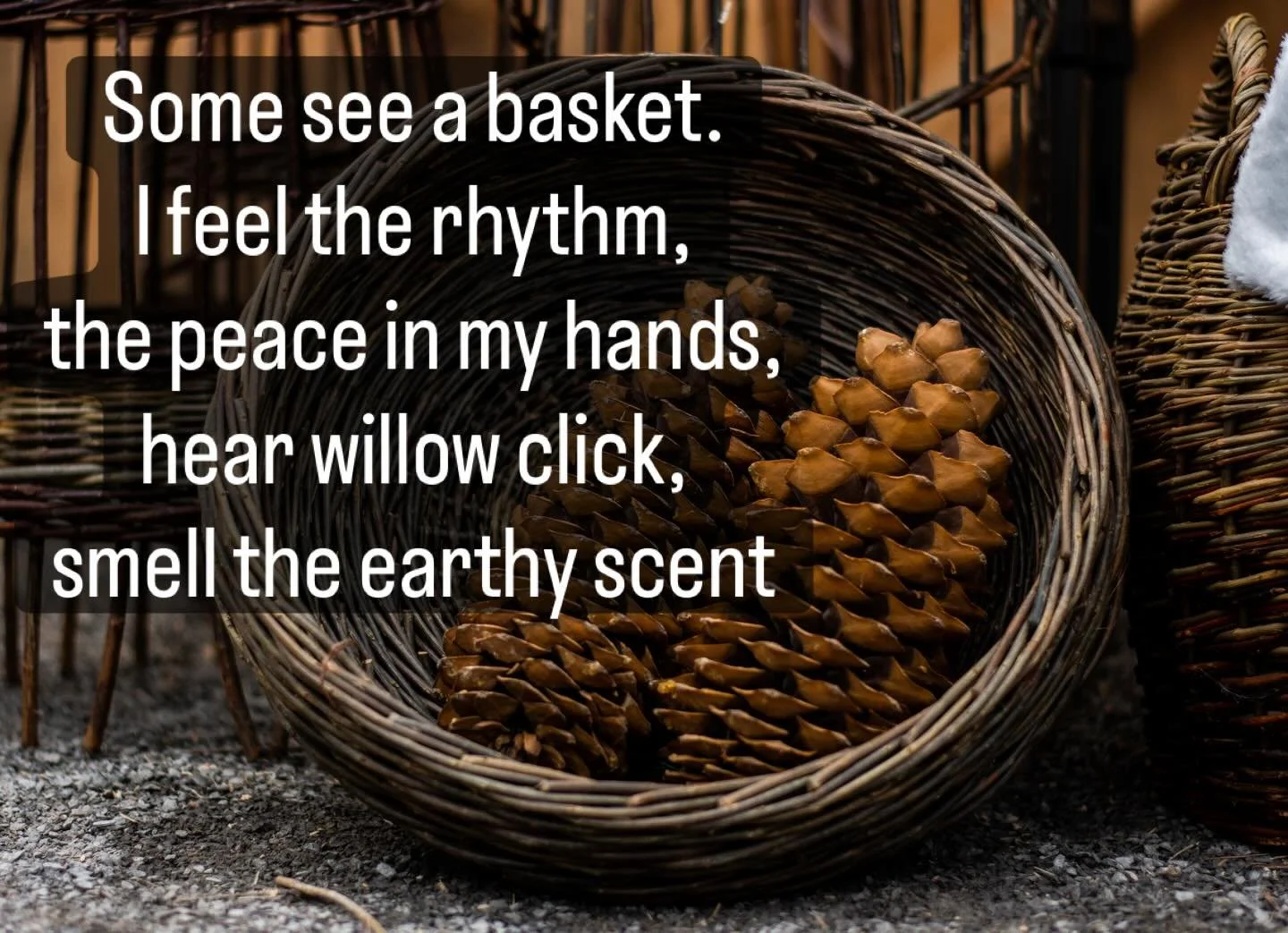 Weaving is a place, a feeling.
That&rsquo;s hard to put into words. 💚🌿 #basketmaker #weaveabasket #weavinglife #thebranchranch