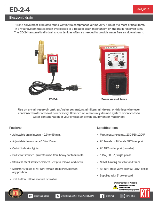 i040 ED-2-4 Electronic Drain