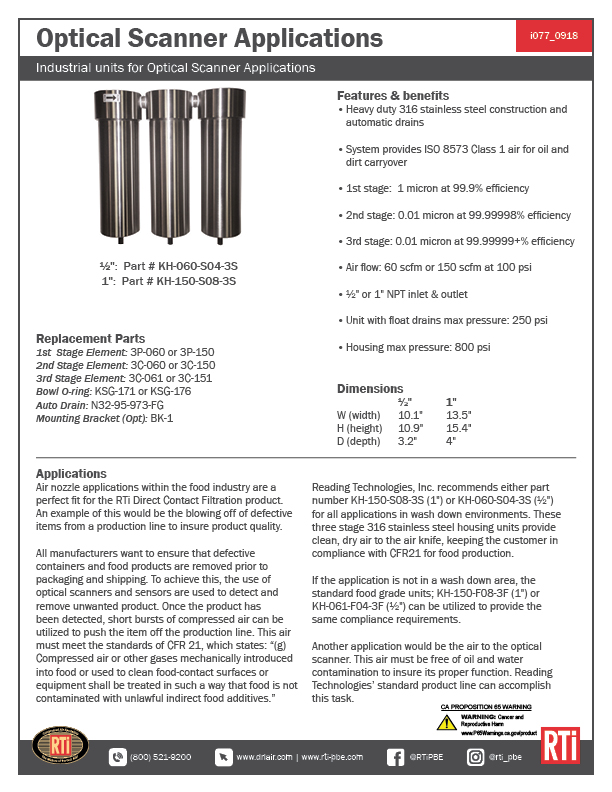 i077 Optical Scanner Applications