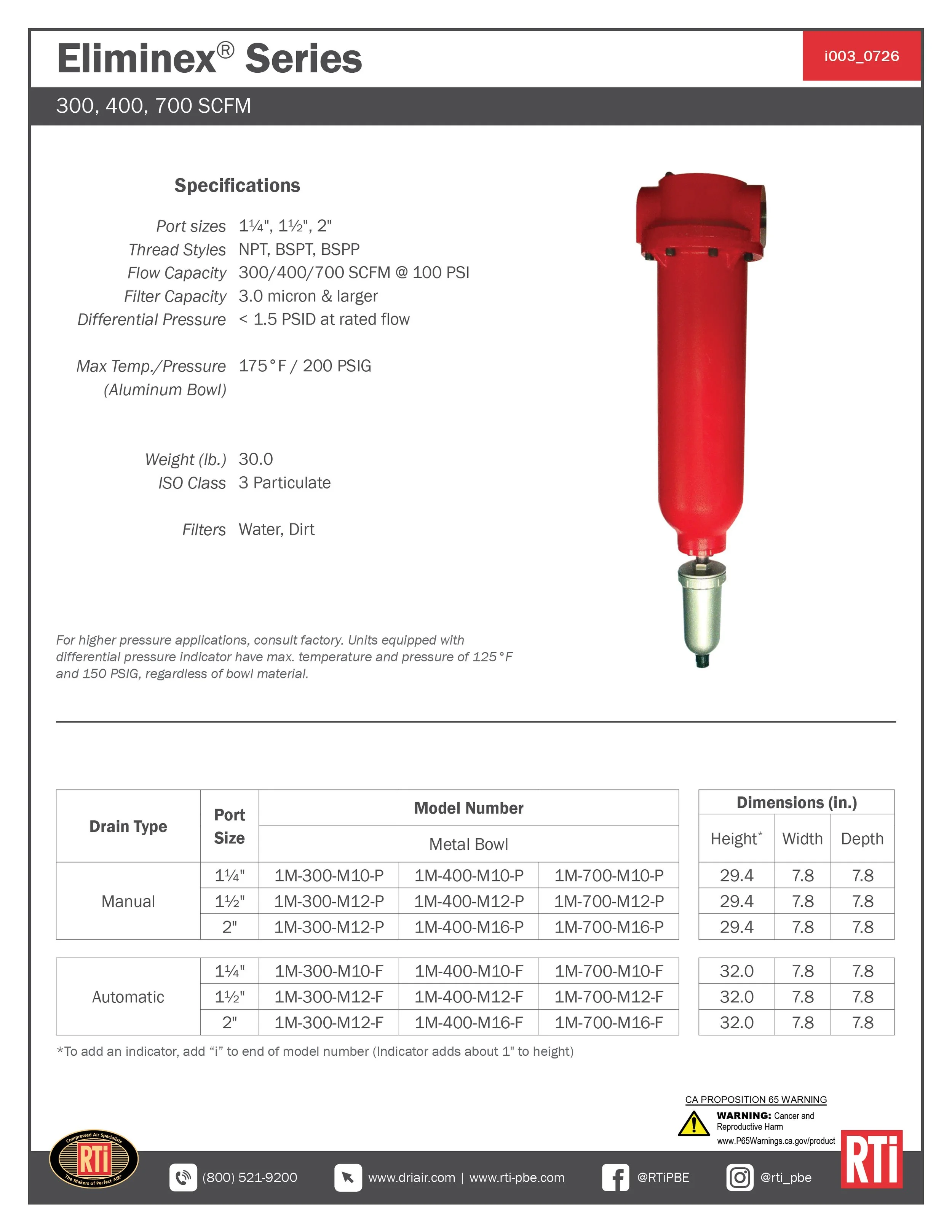 i003 Eliminex 300-400-700 SCFM