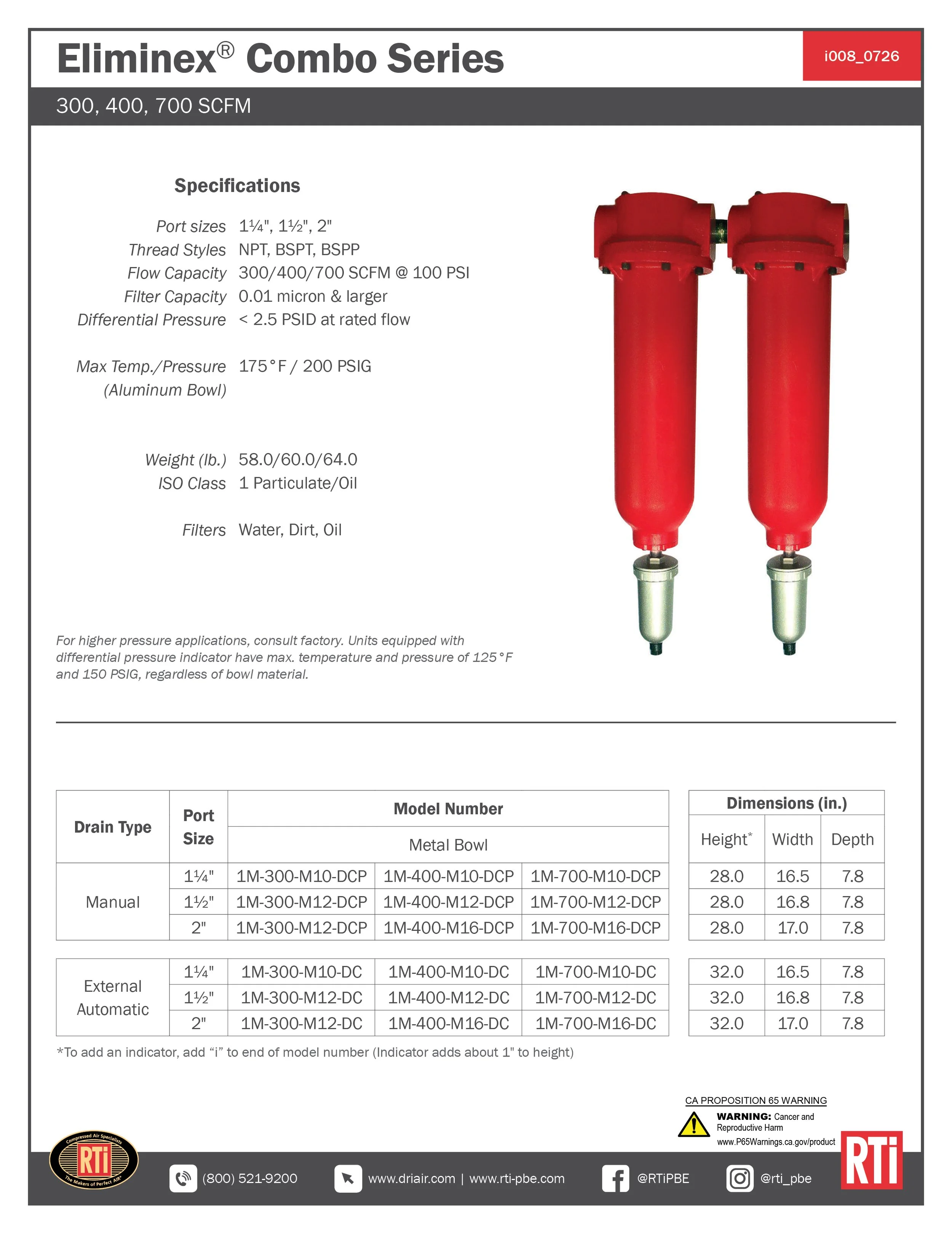 i008 Eliminex Combo 300-400-700 SCFM