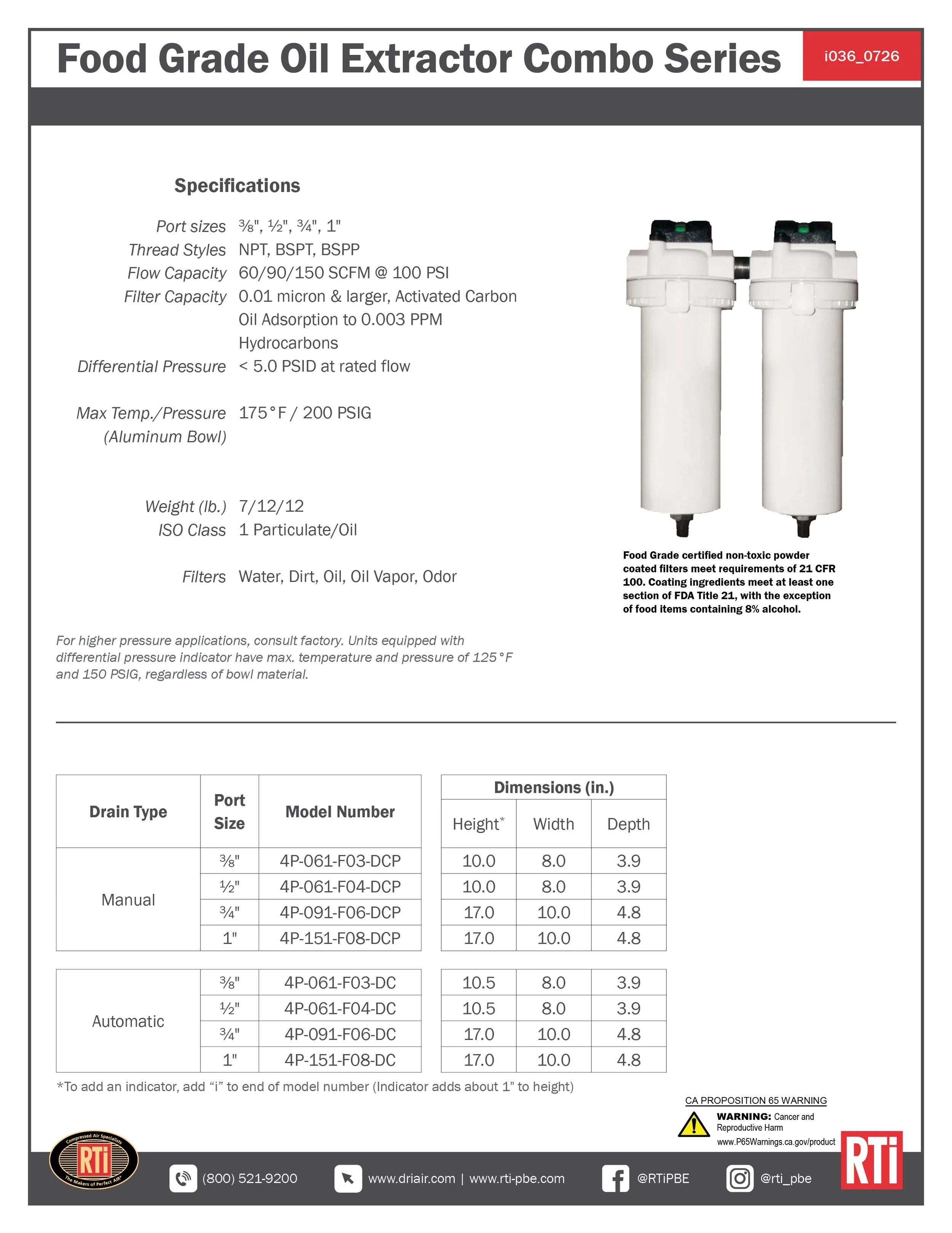 i036 Food Grade Oil Extractor Combo