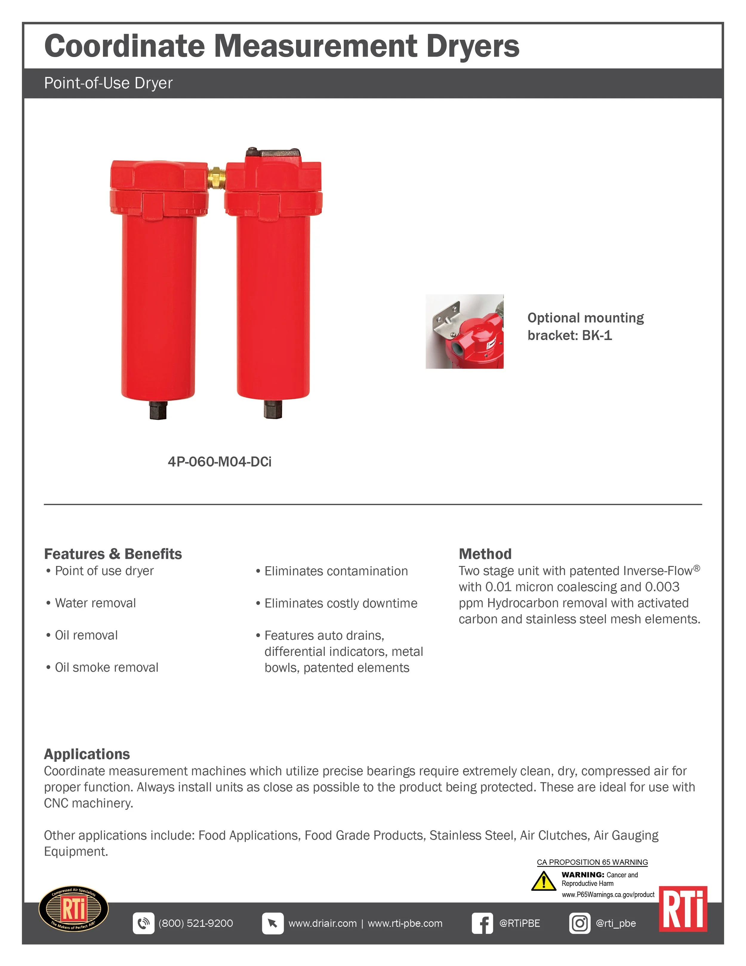 Coordinate Measurement Dryers