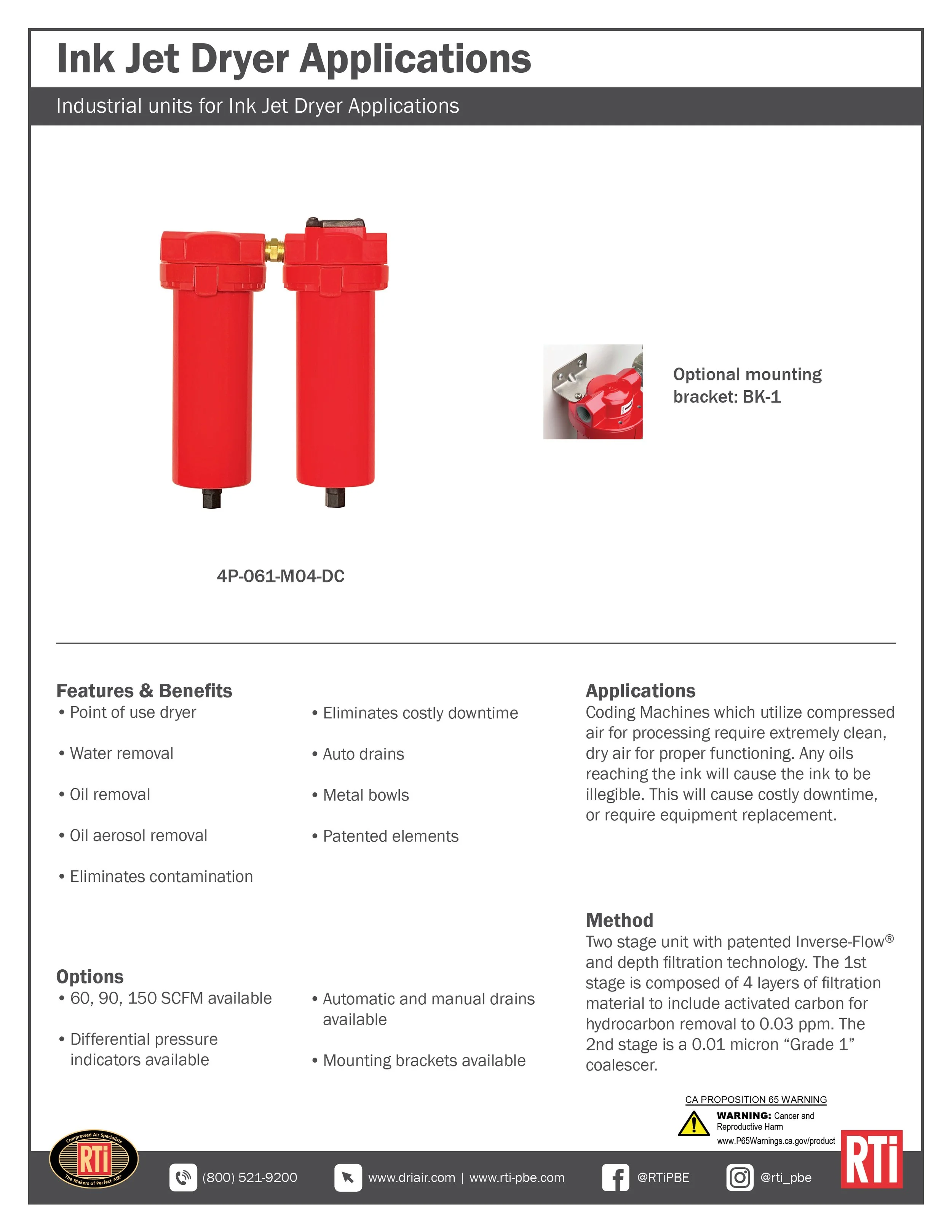 Ink Jet Dryer Applications