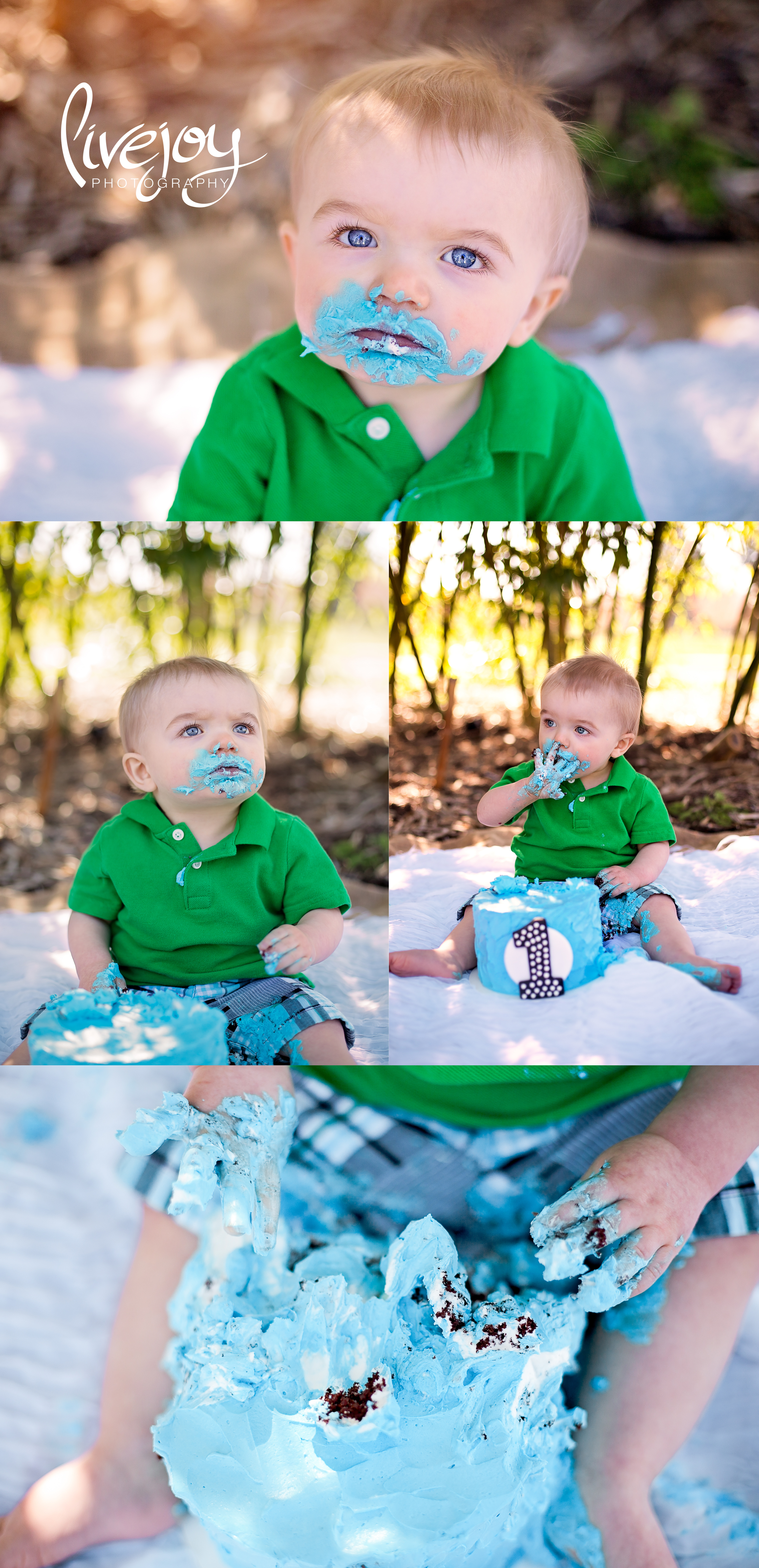 Cake Smash 1 Year Baby Boy Photography | LiveJoy Photography | Oregon 