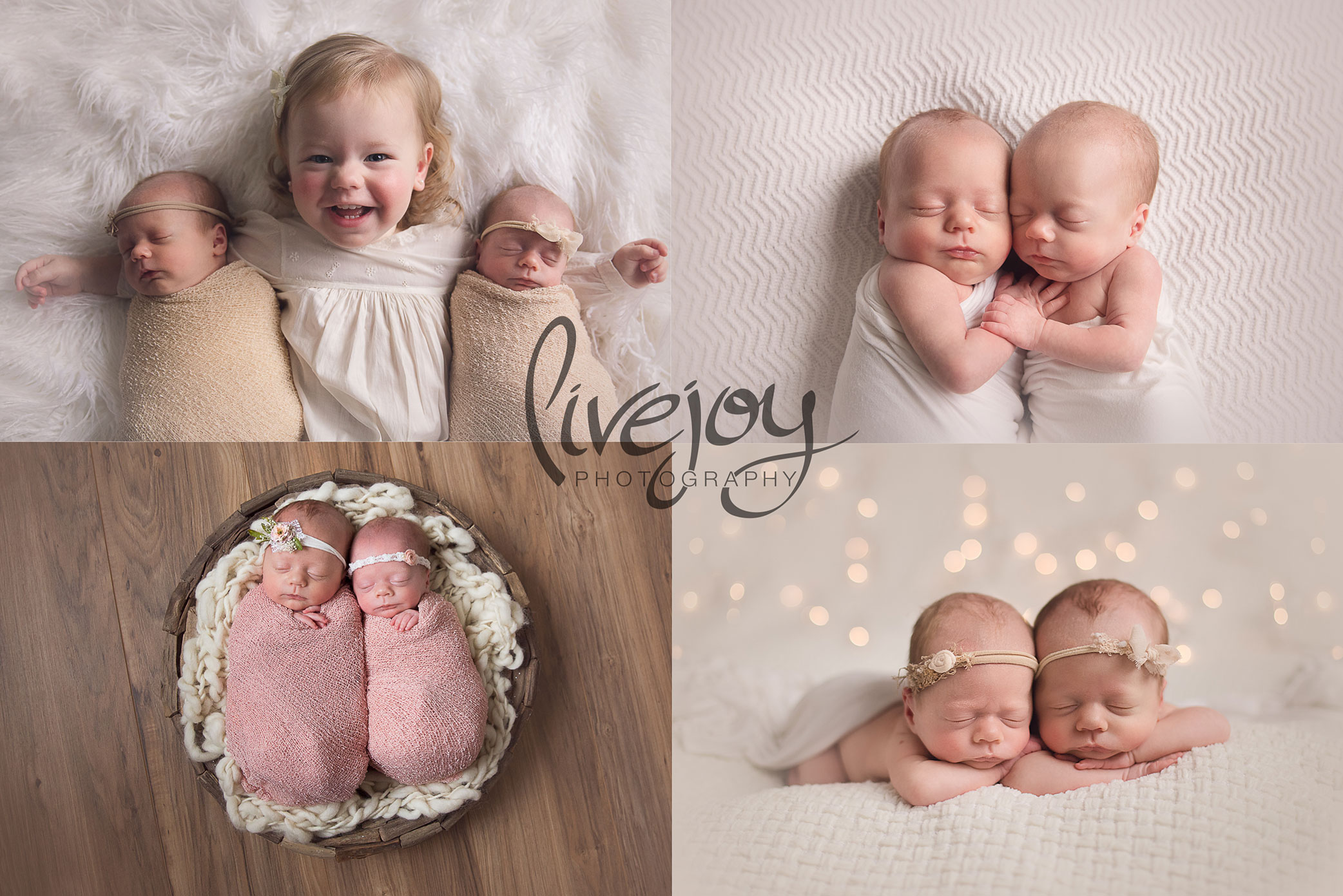 Twin Girls Newborn Photography | Oregon | LiveJoy Photography