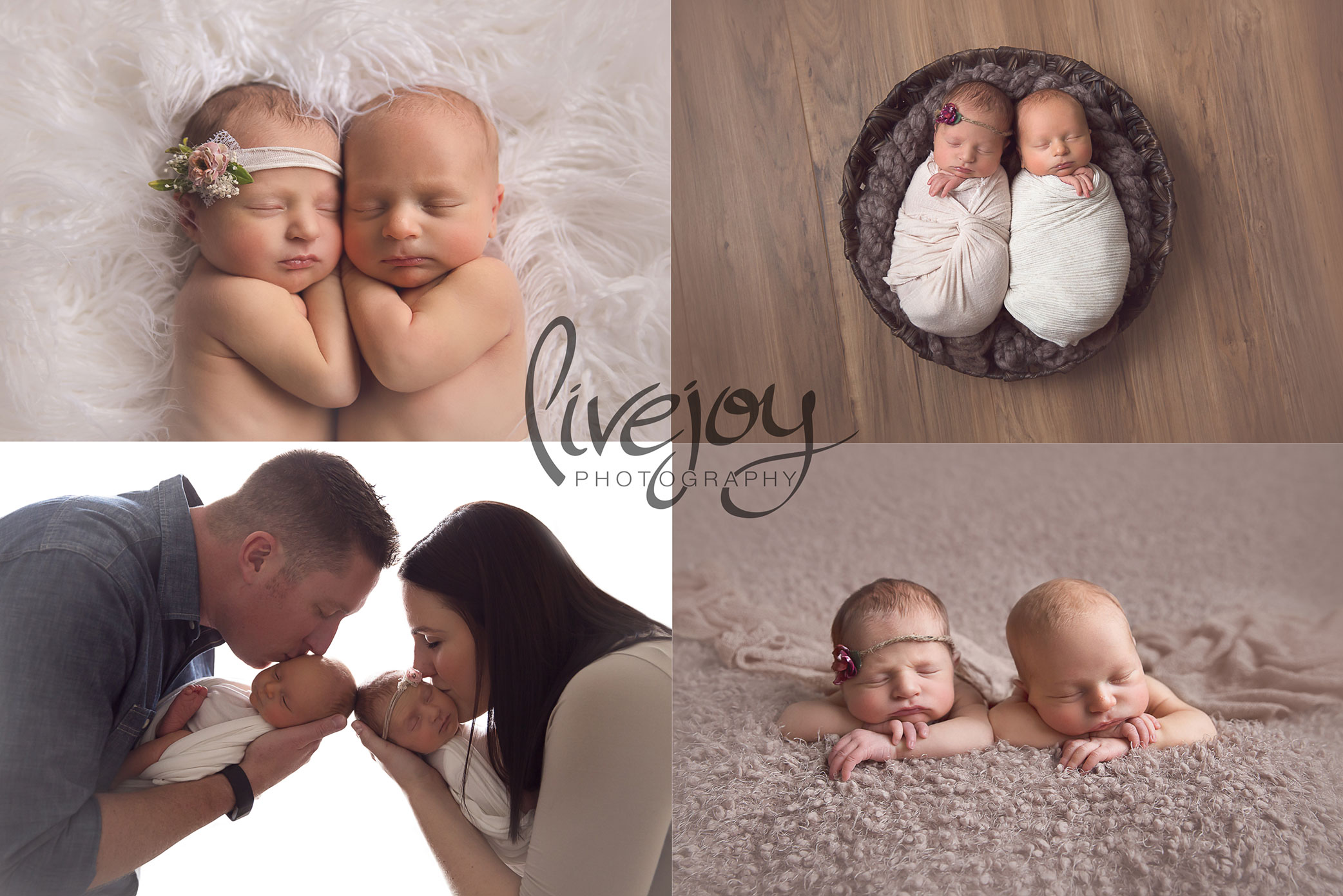 Twin Boy & Girl Newborn Photography | Oregon | LiveJoy Photography