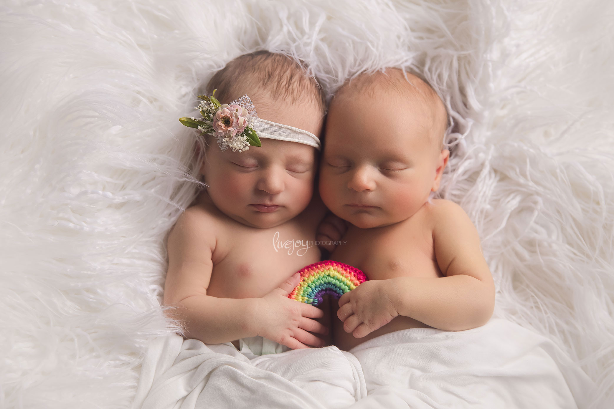 Rainbow Baby Twins | Newborn | Oregon | LiveJoy Photography