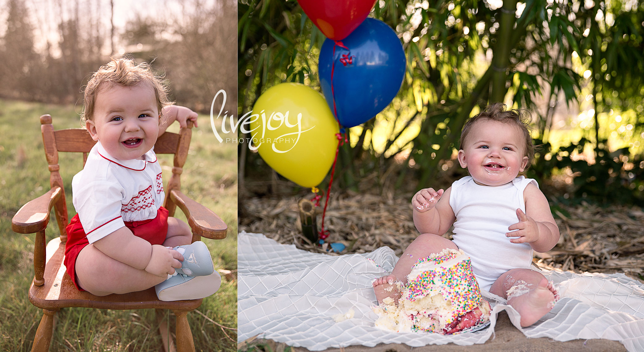 )ne Year Baby Cake Smash Birthday | Oregon | LiveJoy Photography