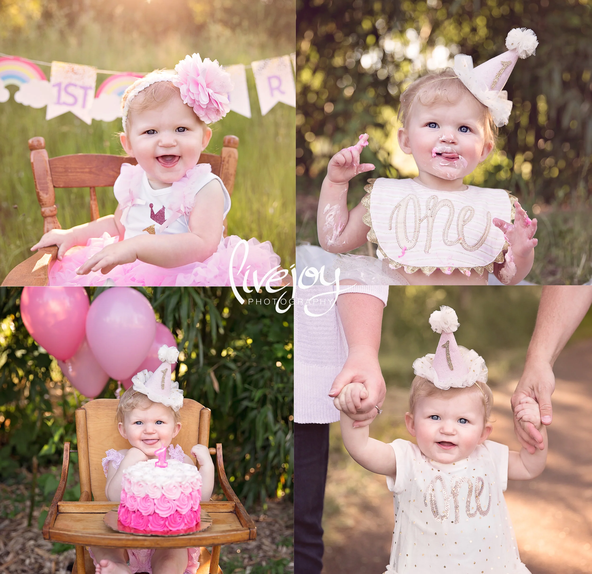 Baby Girl | One Year Cake Smash Photography | Oregon | LiveJoy Photography