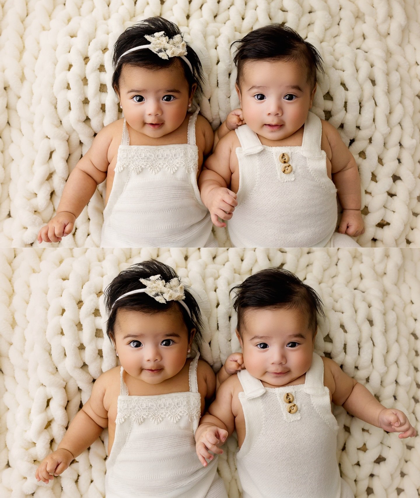 Twinsies!!!! 💕I seriously cannot get over the cuteness of these babies. Completely darling. Brought me back to memories of my own twins at this age 😩😭 

Did you know that I&rsquo;m always happy to include a few parent or family images in with your