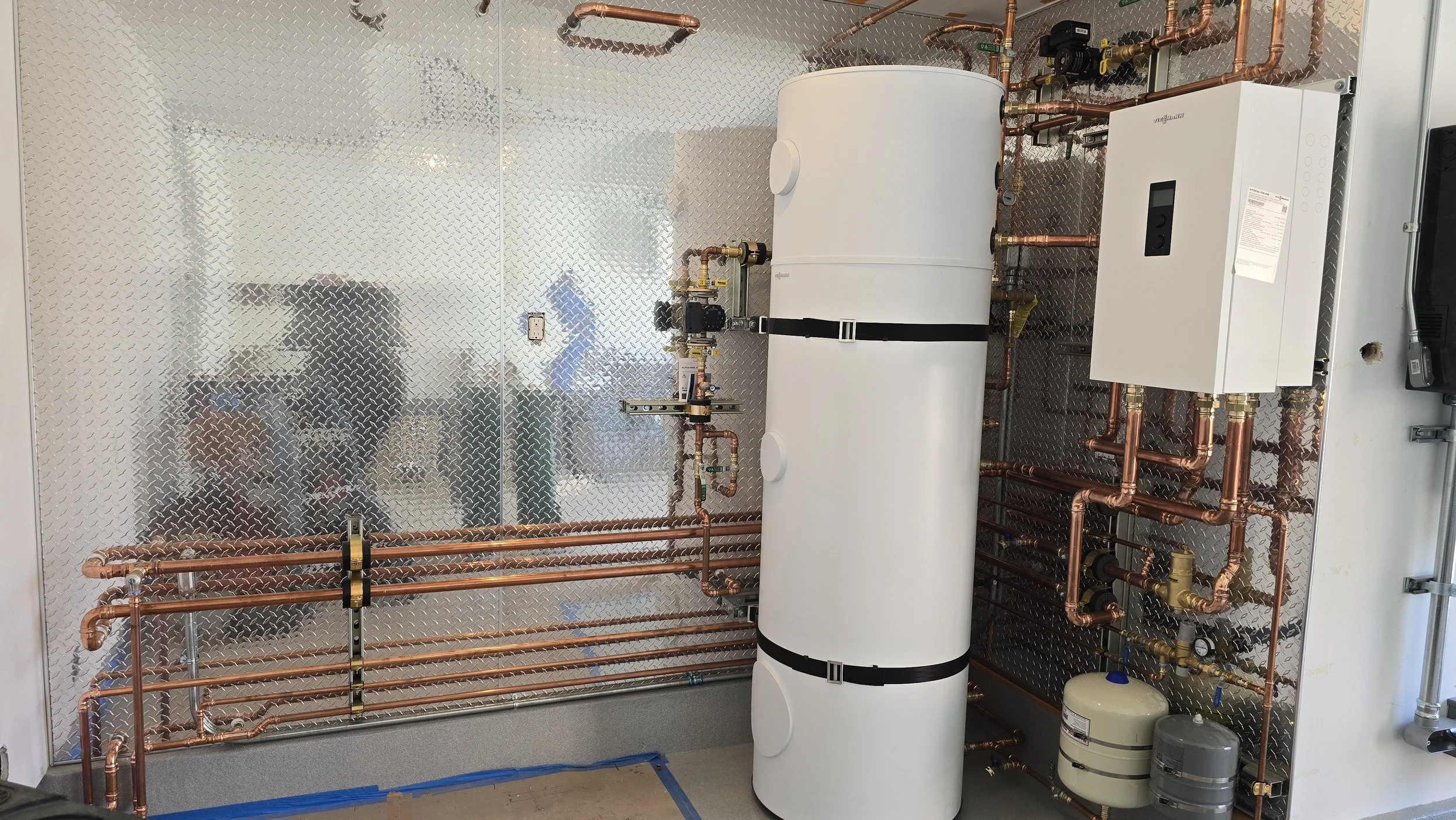 Mechanical system prior to insulation