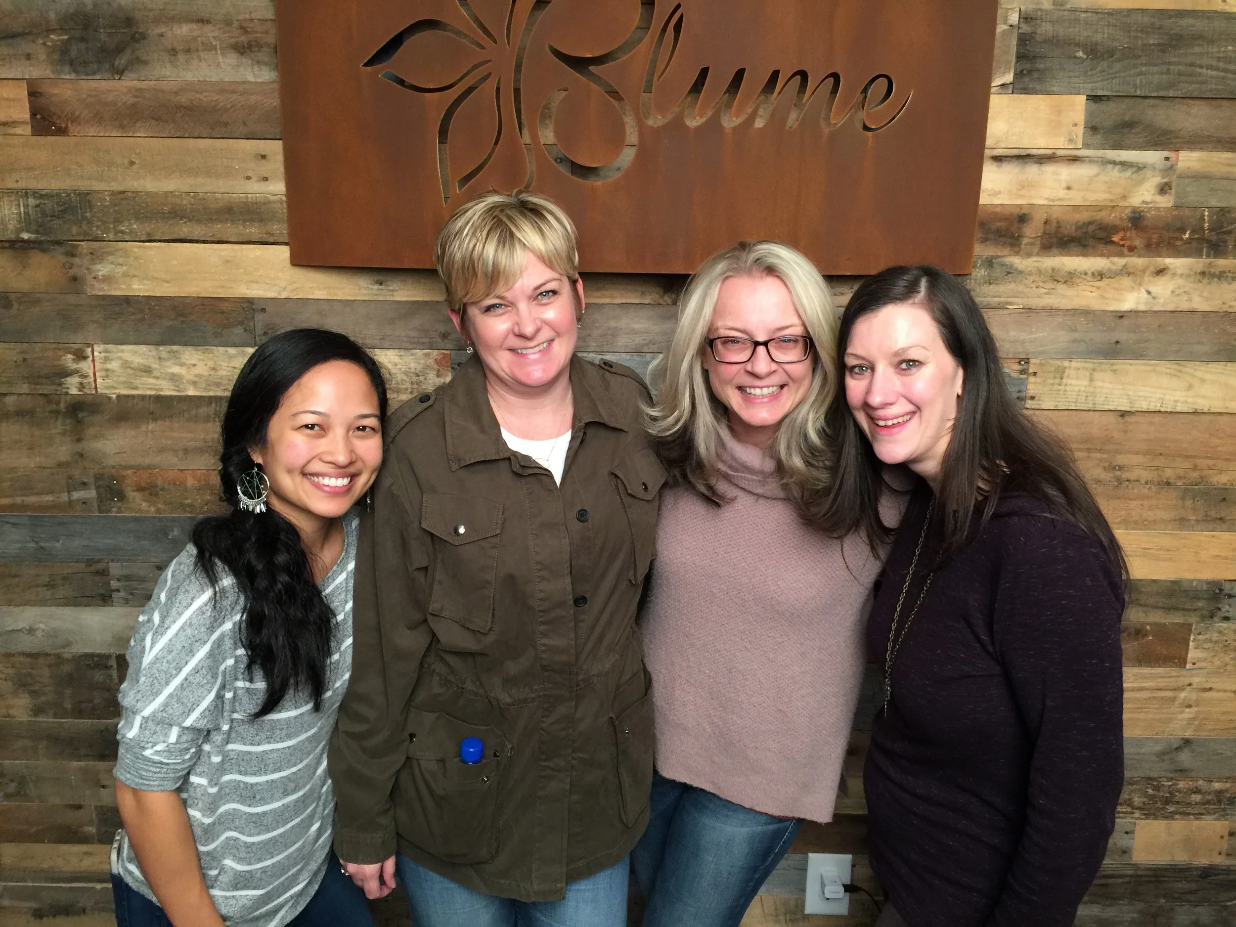 Left to right Eileen Marie Pascual Blume, Judy Reinford, Julia Kelleher and Belinda DeBoard.
