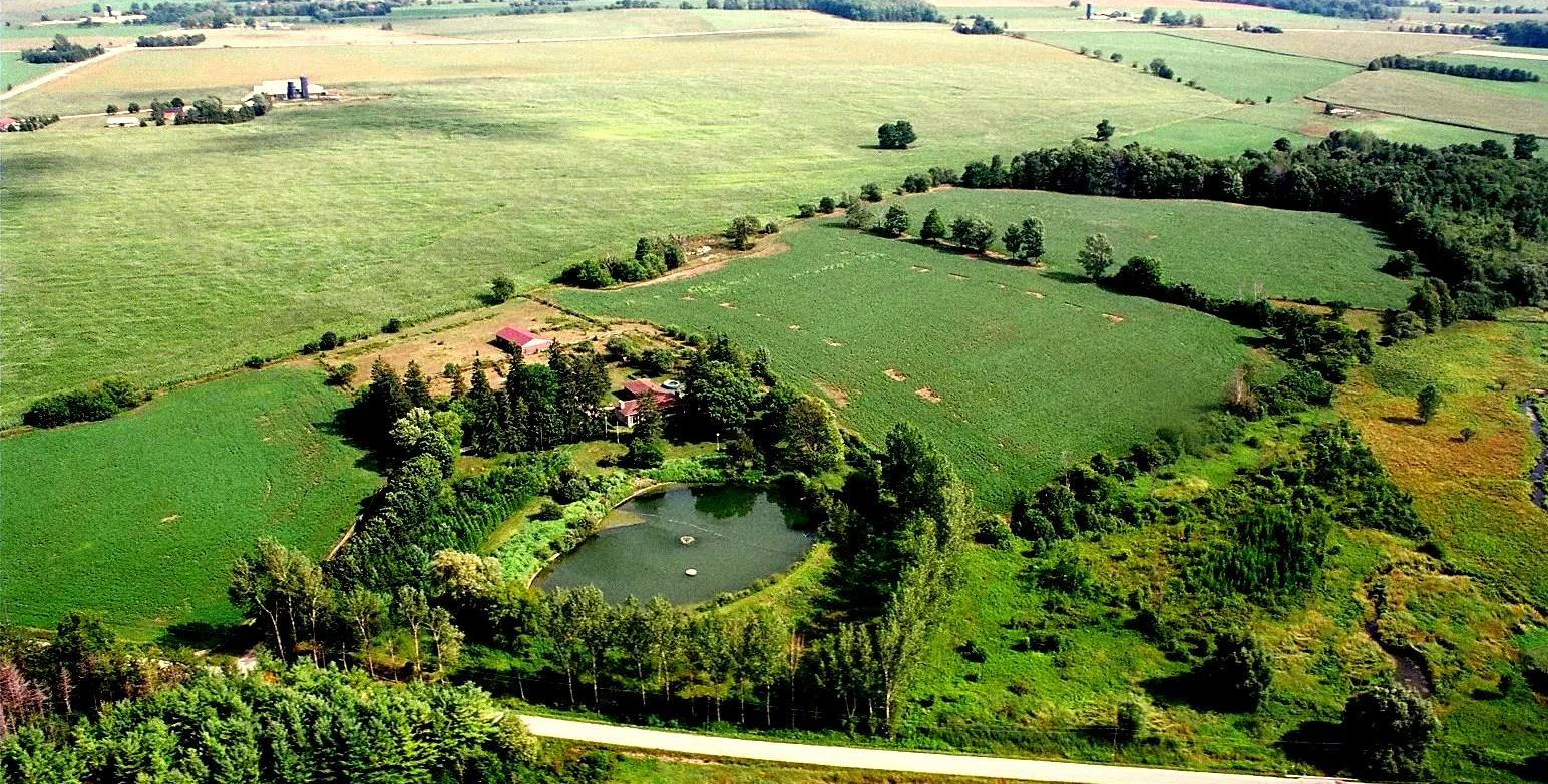 Trails through Hopewell Creek valley and open fields as far as the eye can see.