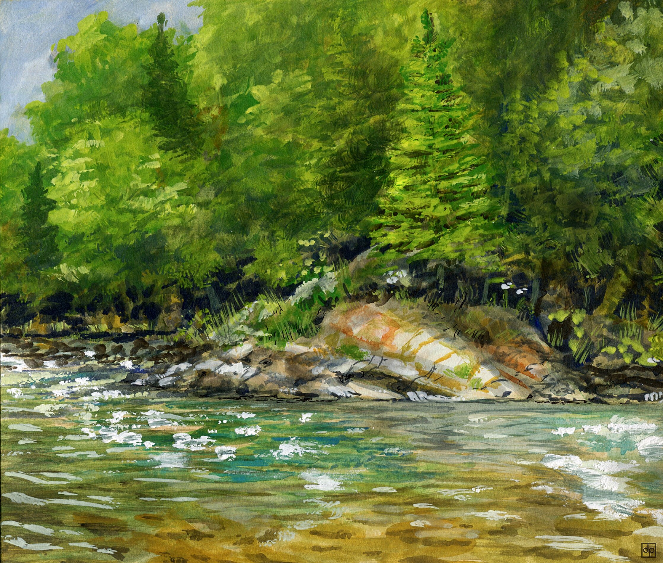 Réserve faunique de Port-Daniel, Québec
Gouache sur carton d’illustration