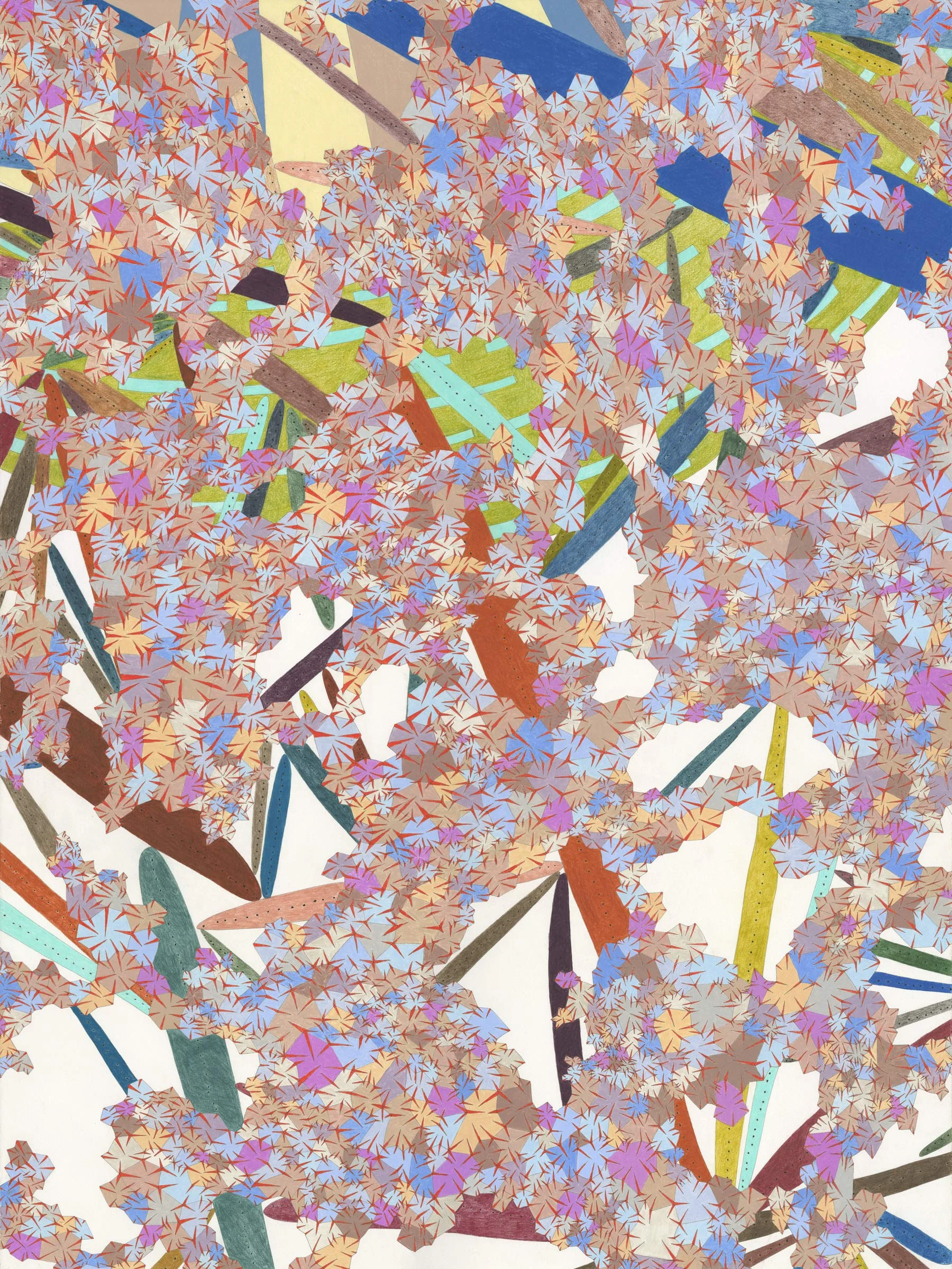 Powers of Ten: IX, ink and colored pencil, 30" x 40", 2012 