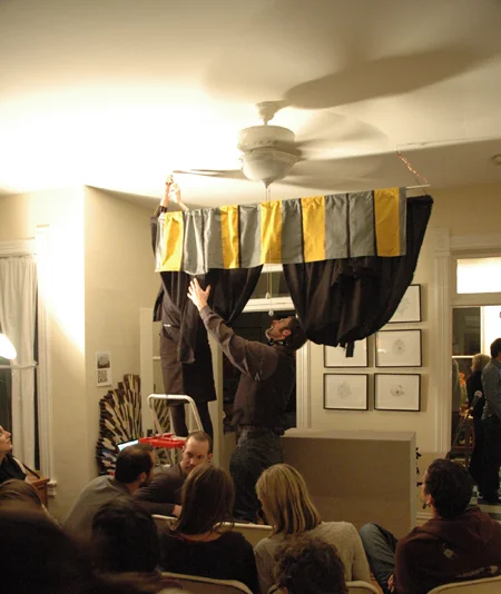 Pre-show: curtain going up