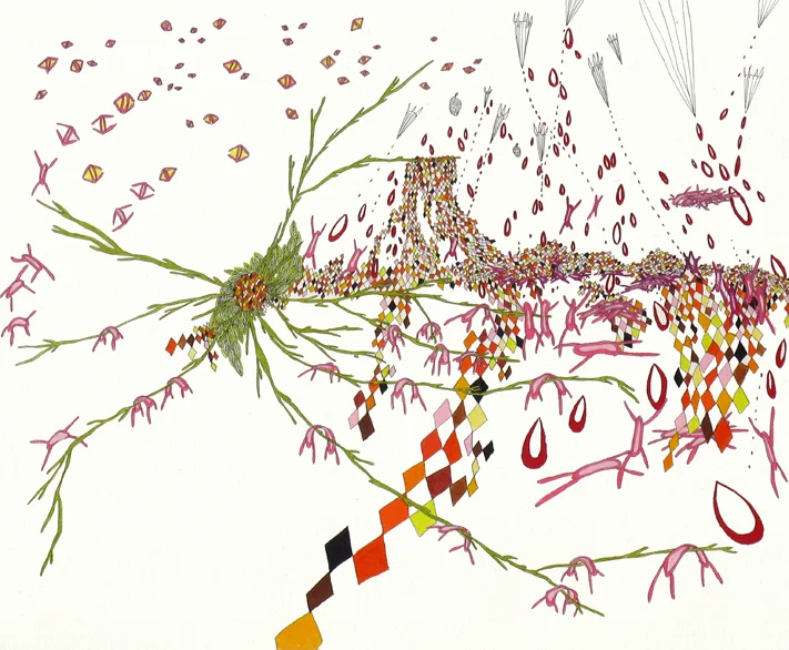 Pattie Lee Becker, Rebirth to the Stars, 14" x 17", 2005