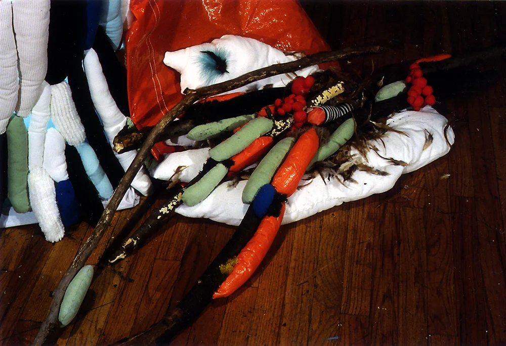 Campfire Evolution (detail) , mixed media, 66" x 54" x 42", 2003 