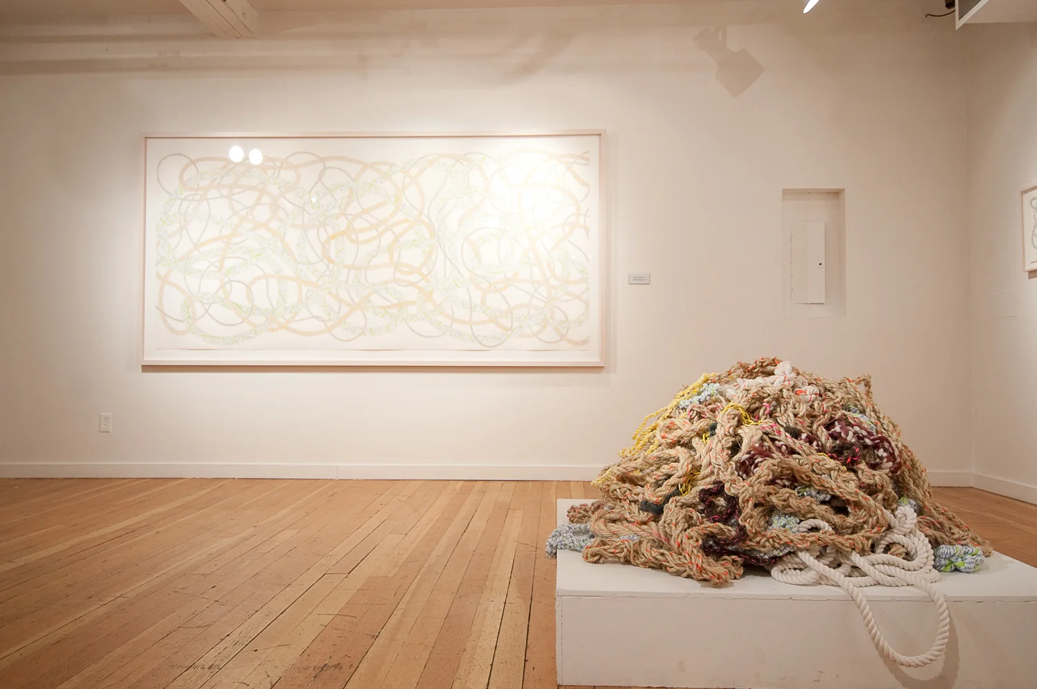 Ropes in Blue, Green, Orange and Brown, 51" x 110" - Boulder Museum of Contemporary Art - Installation , 2010